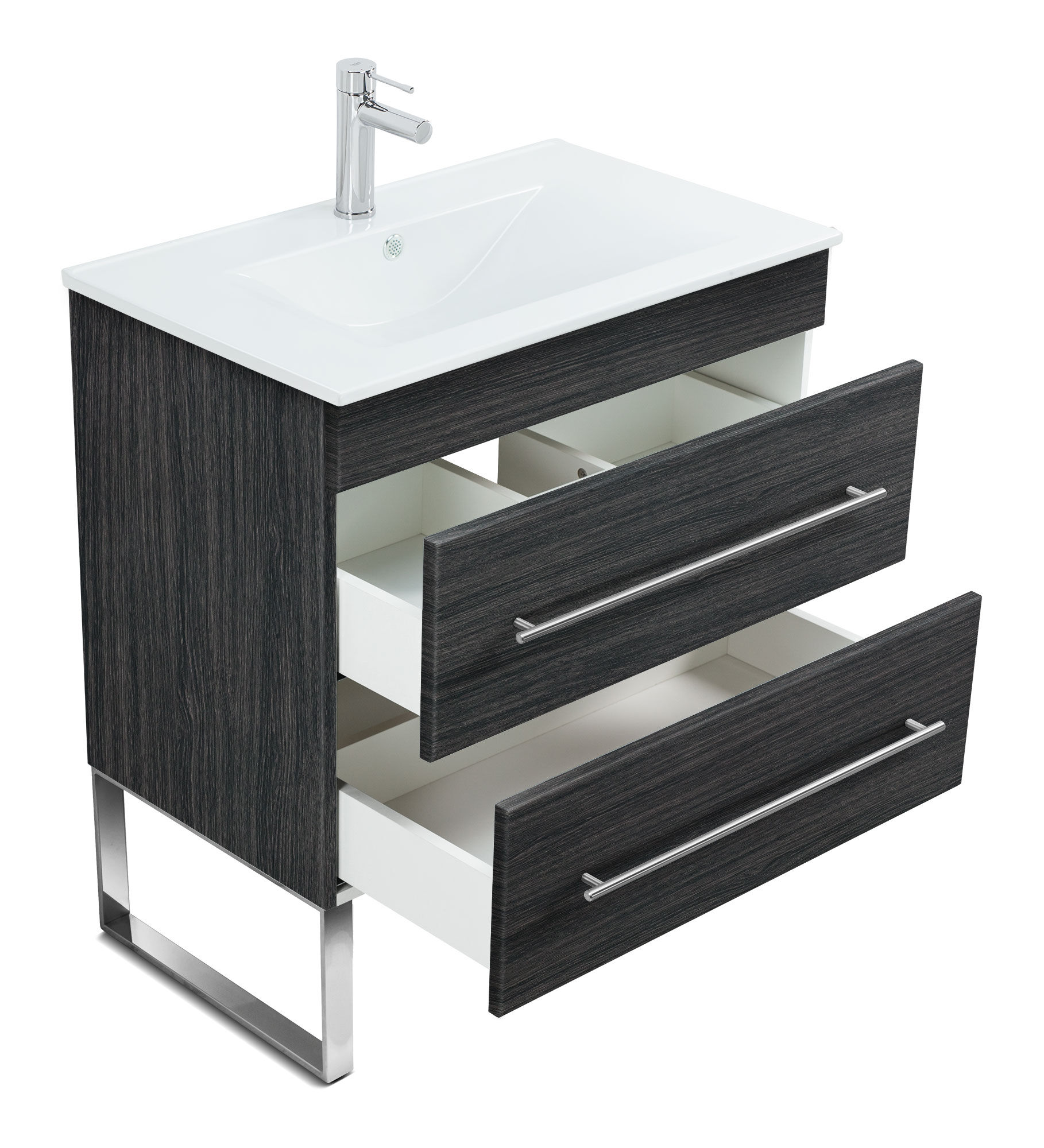 Stand Badmöbel Casa Infinity 750 SoftClose anthrazit gemasert