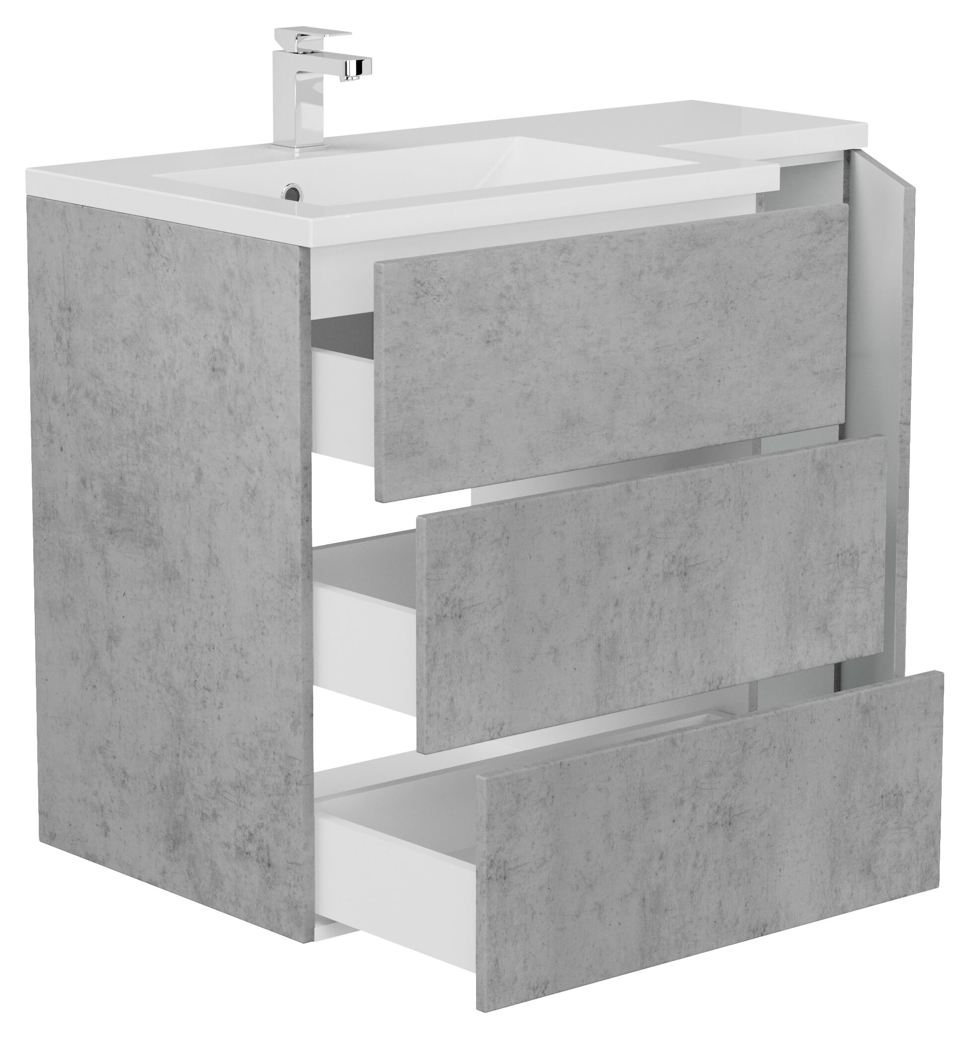 Badblock ELISA rechts SoftClose weiss hochglanz