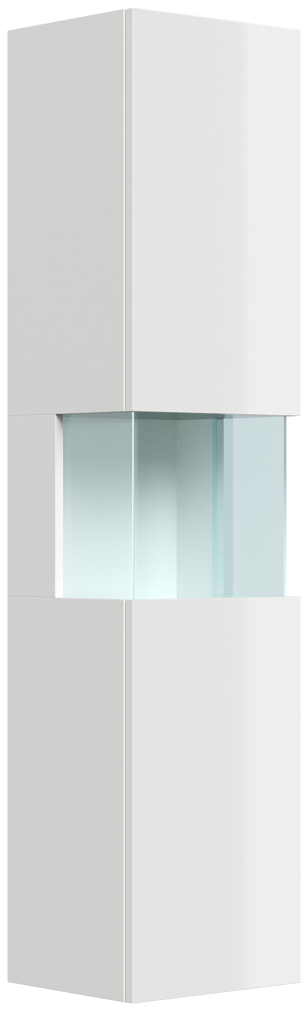 Design Badschrank Hochschrank 150cm  Softclose Taifun Glaselement eiche gold