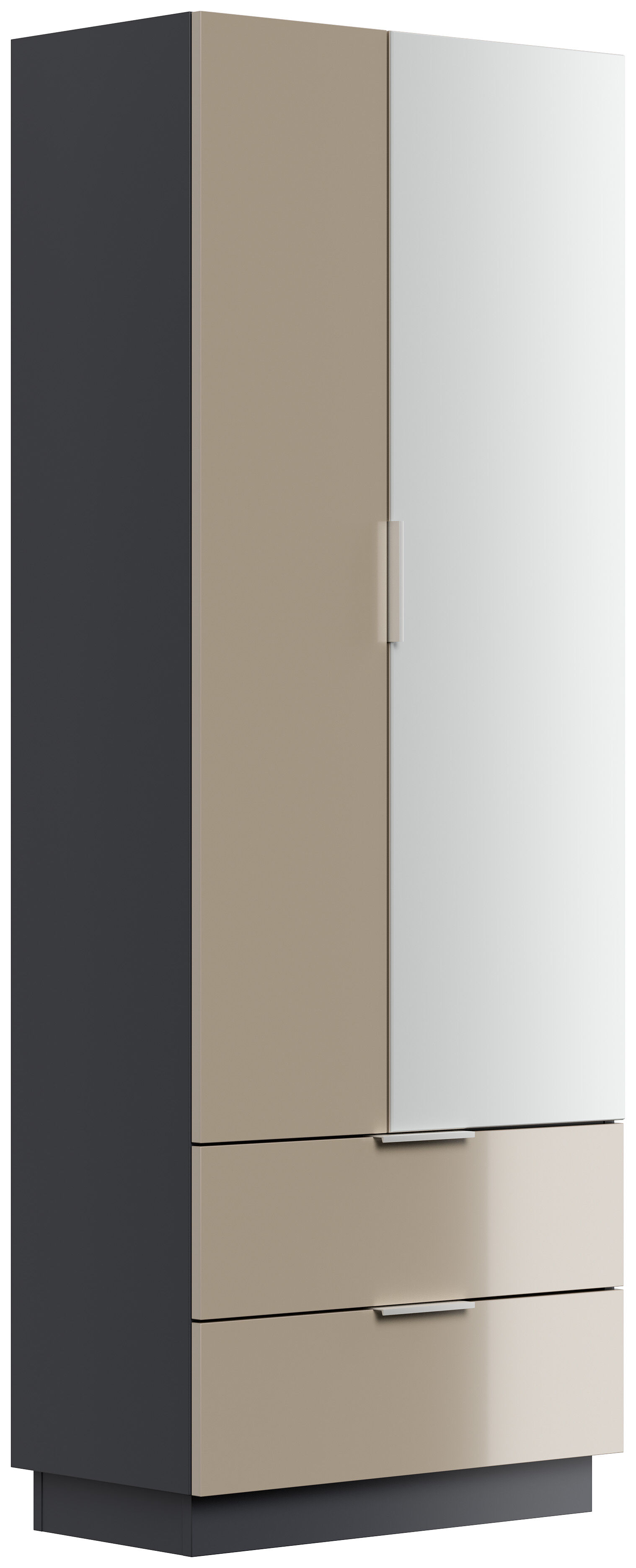 Schuhschrank Castello-M Spiegeltür 2 Softeinzüge 24 Paar Oak