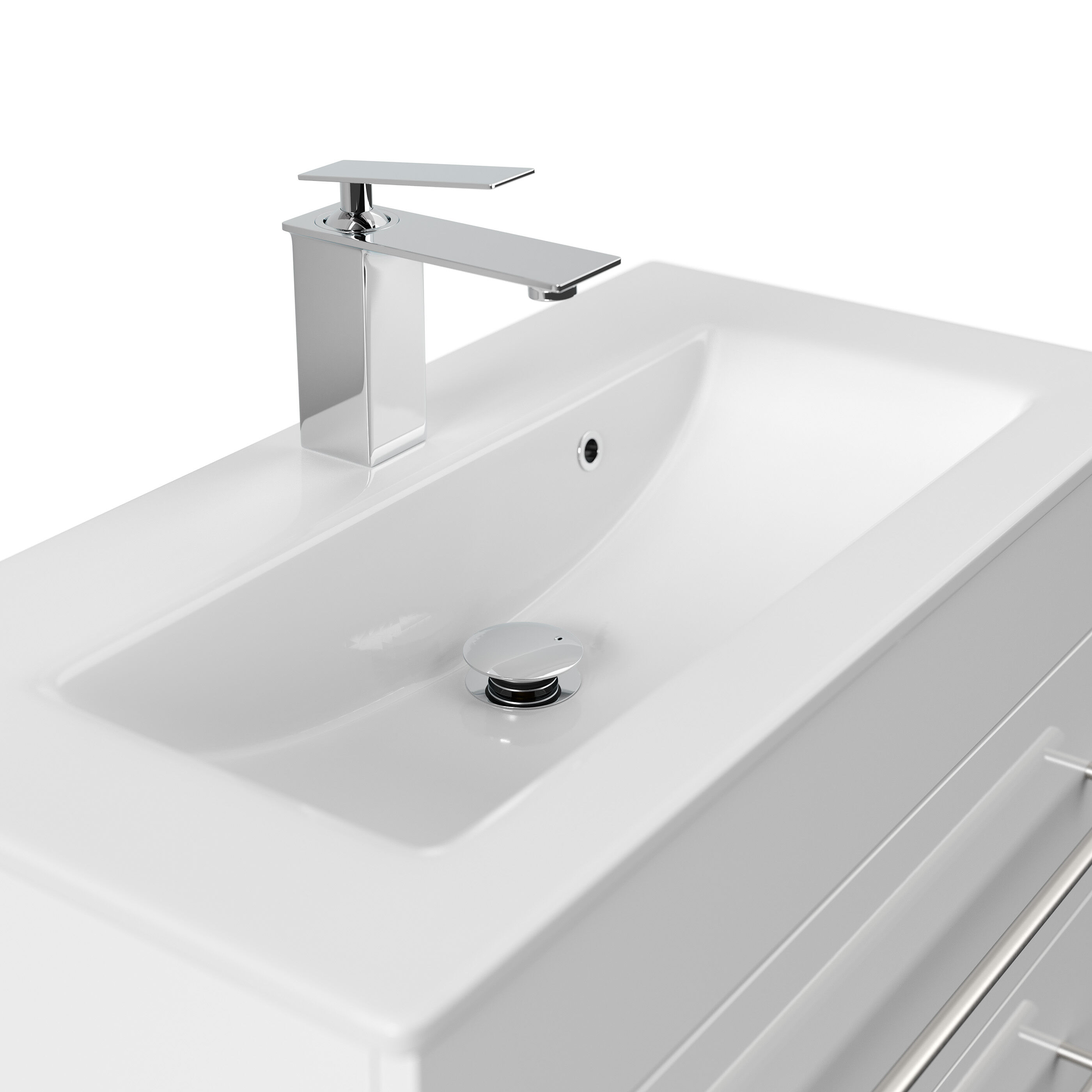 Badmöbel Mars 700 2-teilig mit LED Spiegel SlimLine grafit