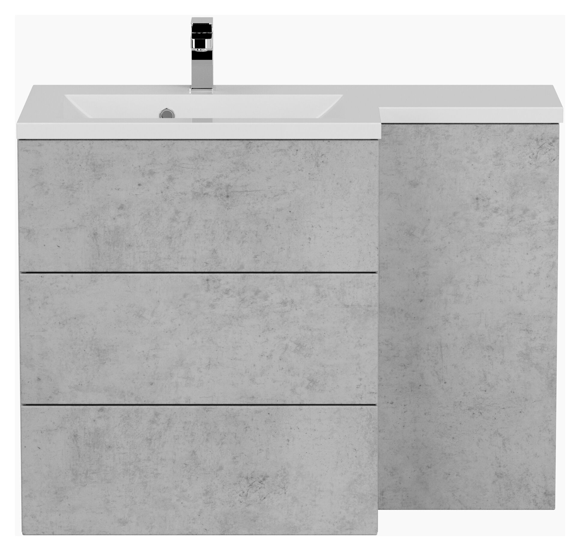 Badblock ELISA rechts SoftClose weiss hochglanz