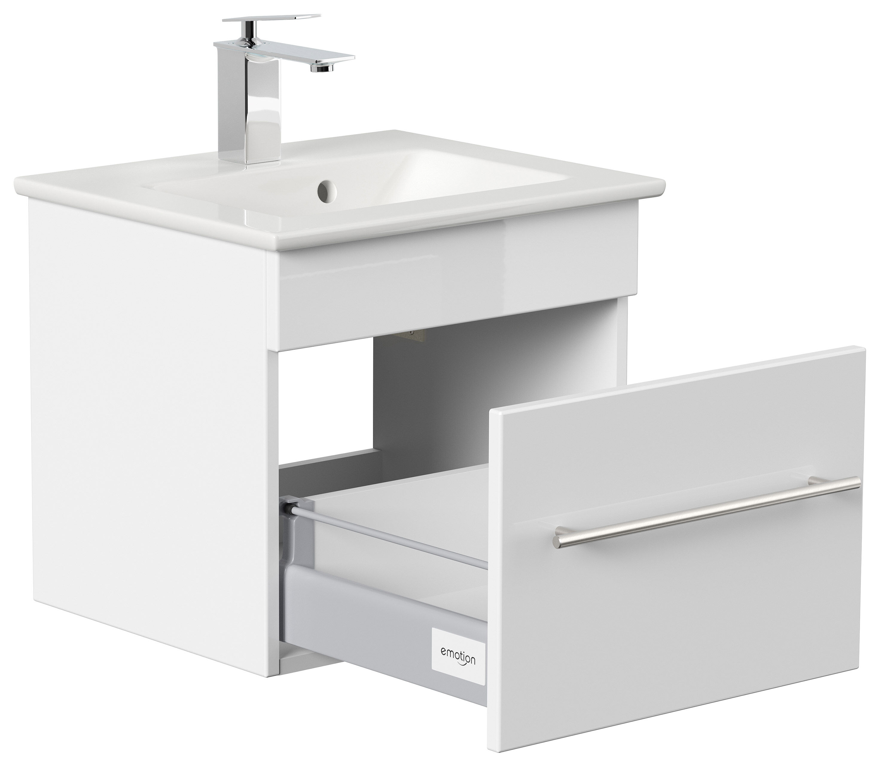 Badmöbel mit Villeroy & Boch Venticello Waschbecken 50 cm weiss hochglanz