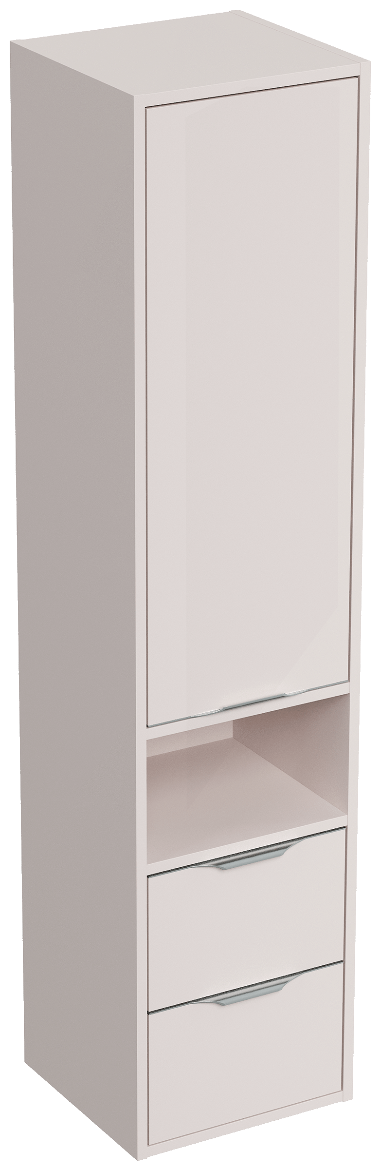Hochschrank Elements 35x150cm Softclose Tür und Schubladen kaschmir