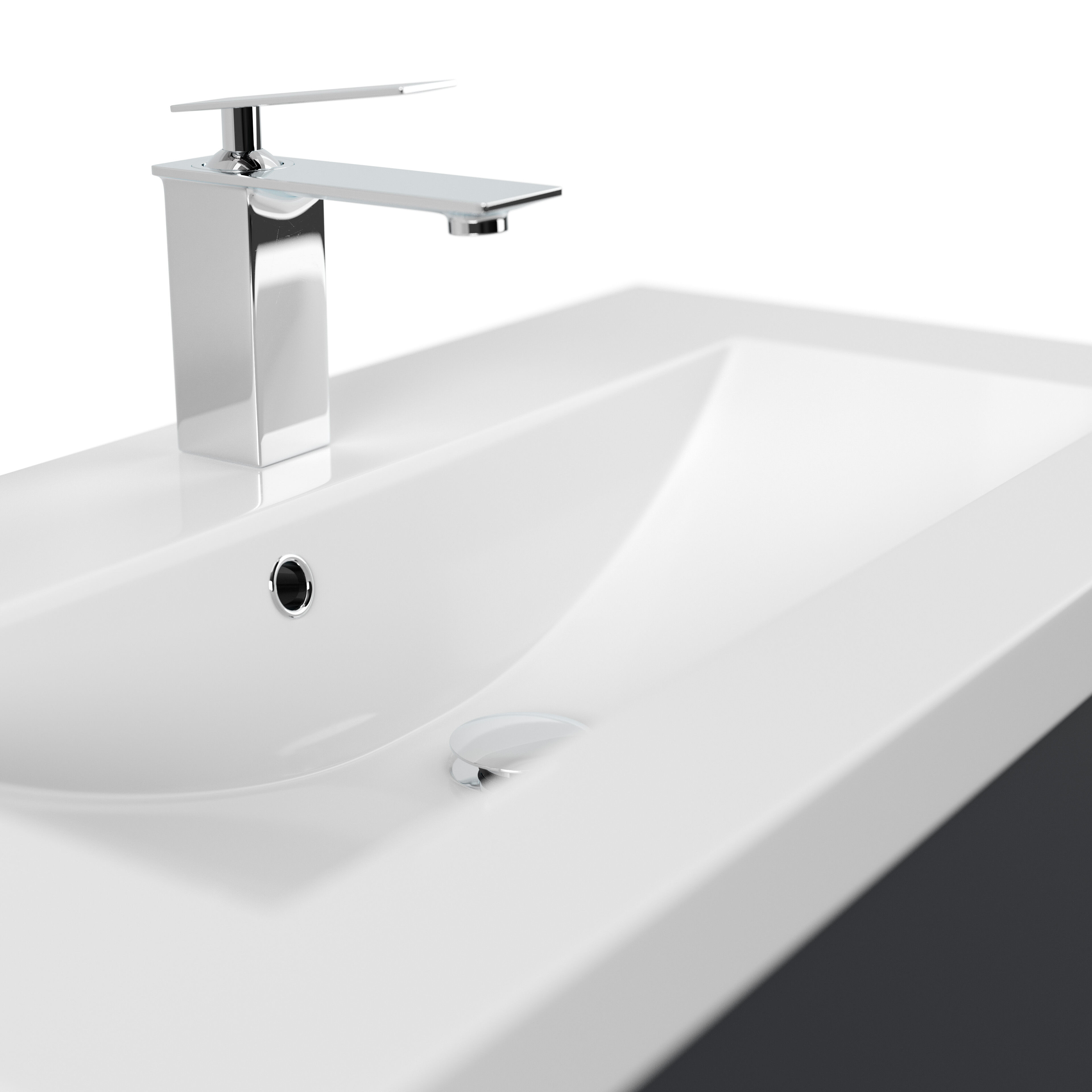 Badmöbel Melora & Waschtisch 80cm 2 Greifraum SoftClose Auszüge eiche gold