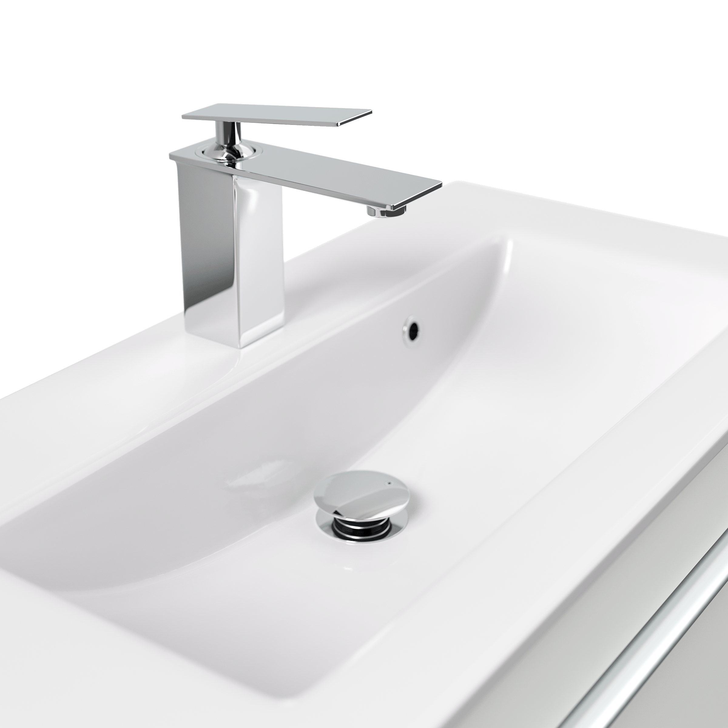 Badmöbel Elements 80 Slimline SoftClose weiss matt