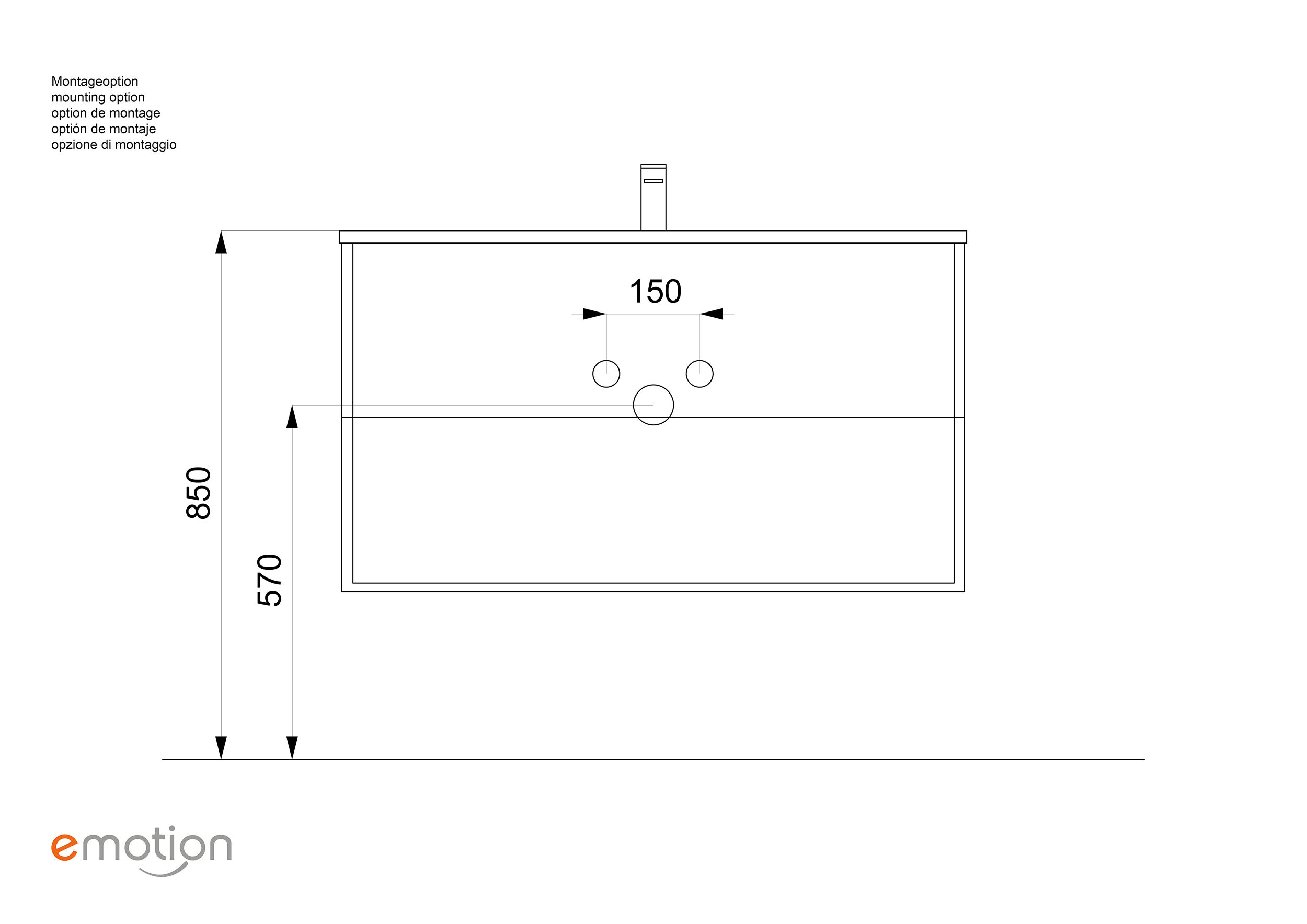 Badmöbel-Set Firenze 100 (4-tlg./B) inkl. LED Spiegel SoftClose eiche hell
