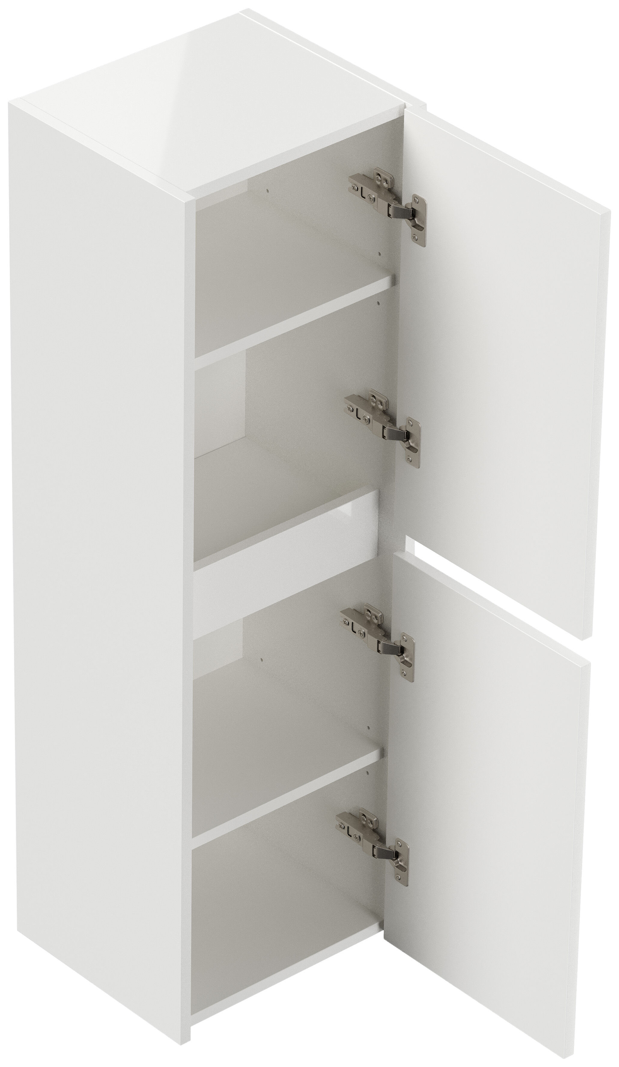 Badmöbel Set Taifun 4tlg. 100 cm mit Spiegelschrank & 2x Seitenschrank weiß Hgl