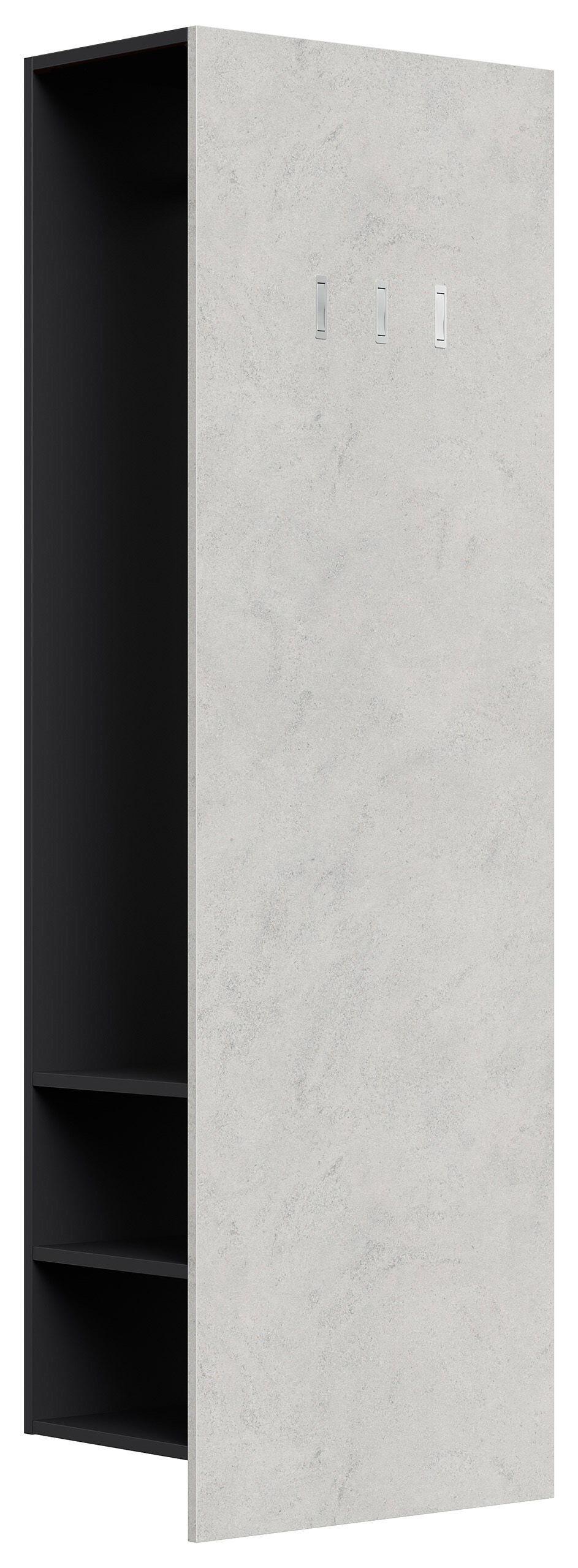 Garderobe Blu-M  3 tlg Konsole Push-to-open Spiegel Paneel 6 Paar Stein