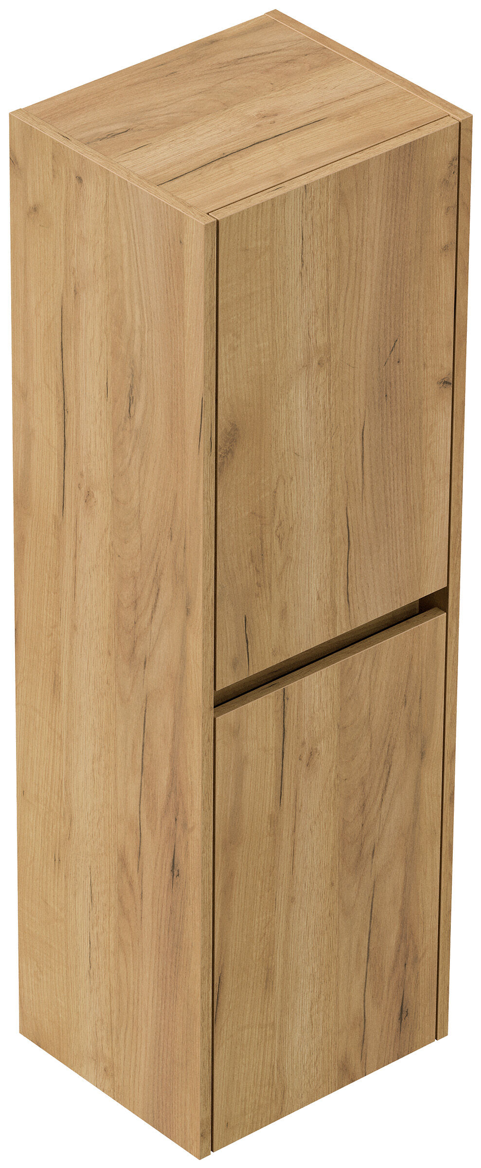 Badezimmer Hochschrank 112cm Softclose Taifun zur Wandmontage eiche gold