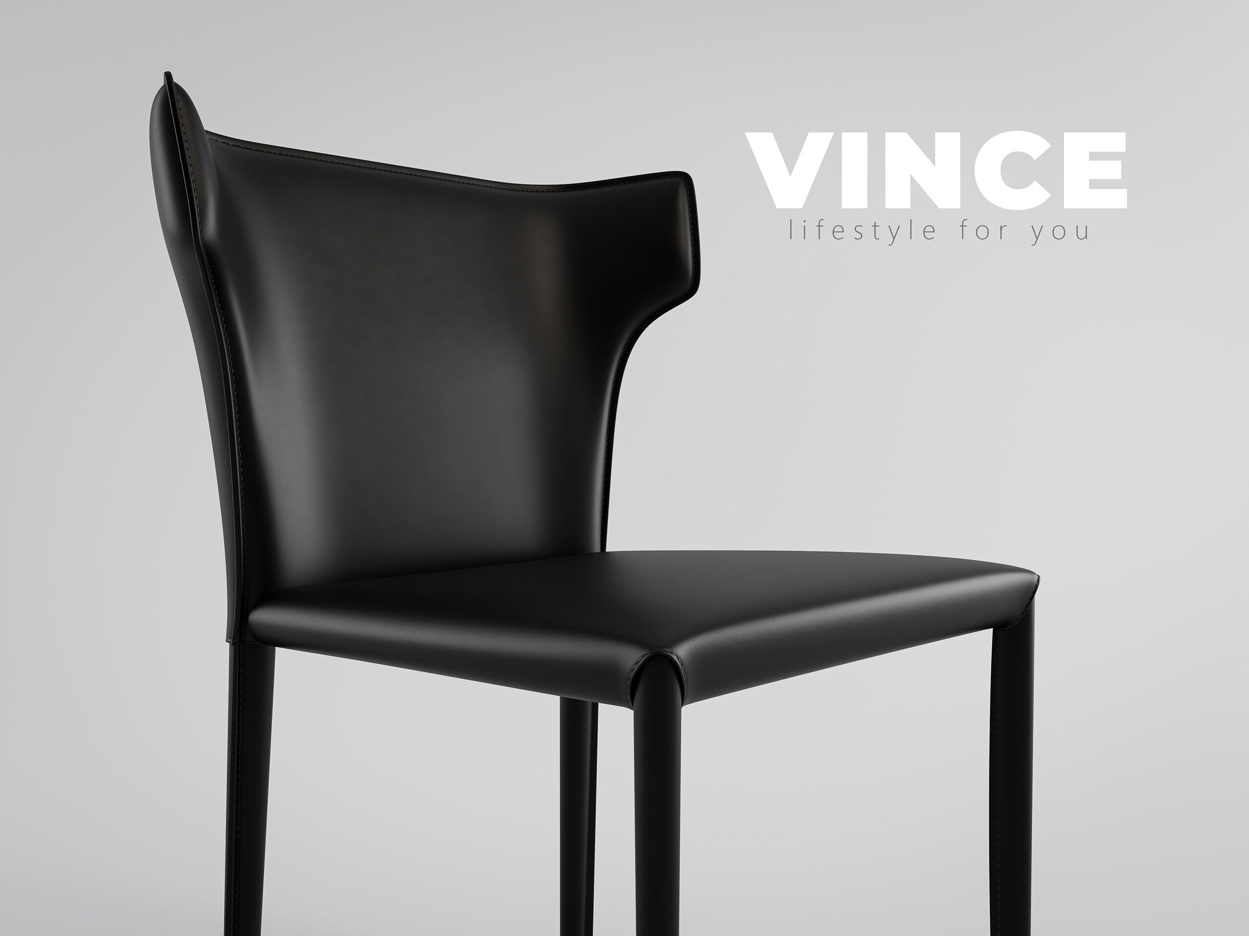 2er Set Esszimmerstuhl Design Küchenstuhl Vince Kunstleder creme Metallbeine