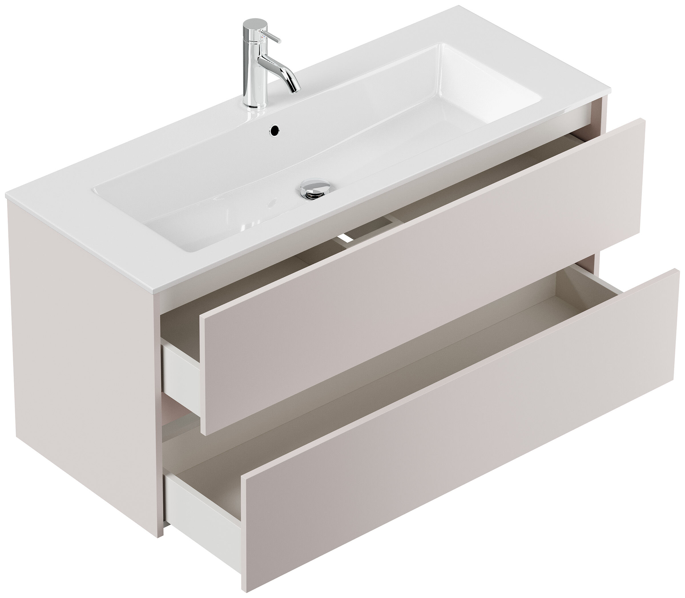 Badmöbel Taifun & Waschtisch 120 cm 2 Greifraum SoftClose Auszüge Kaschmir