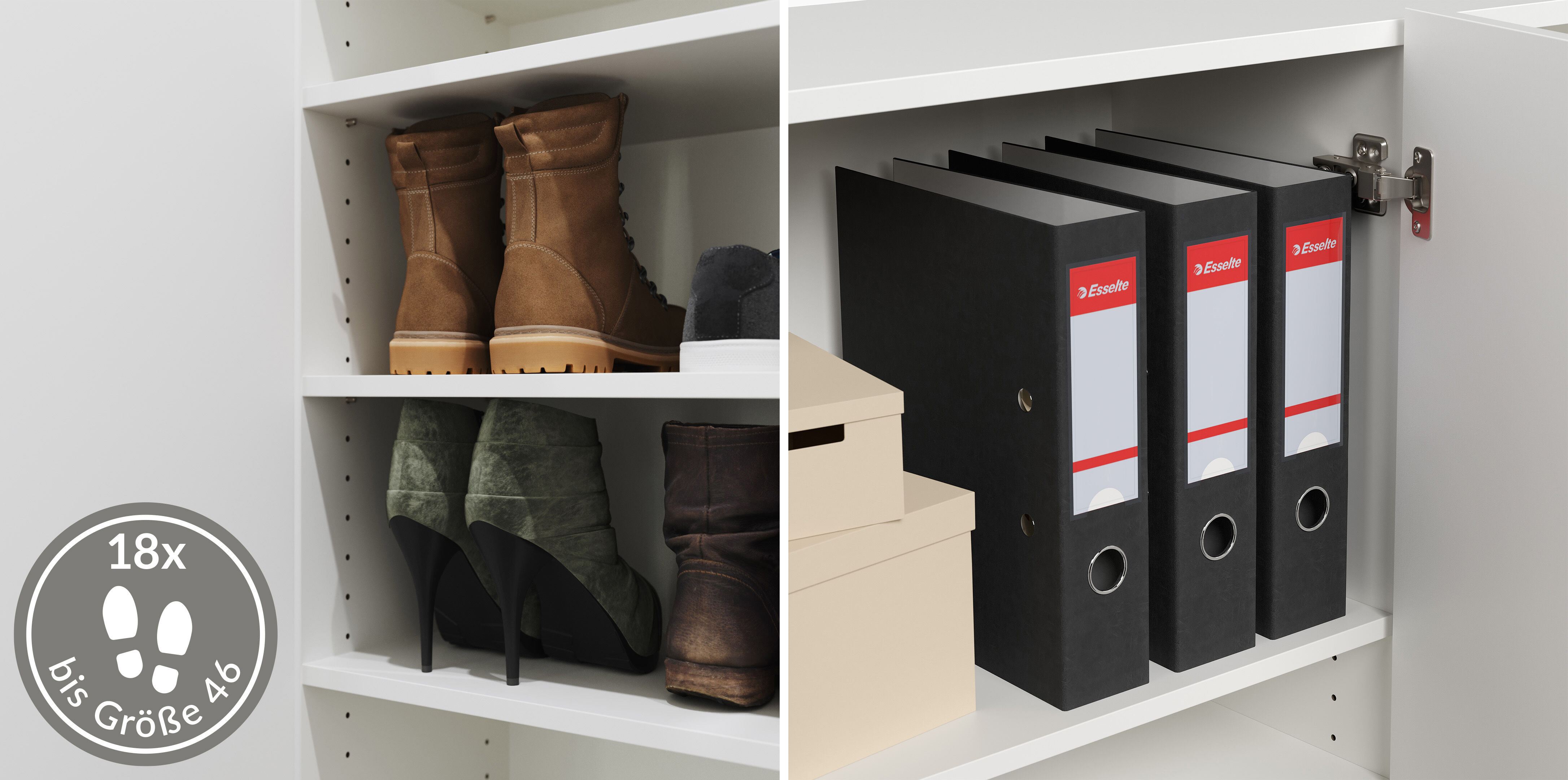 Sideboard Schuhschrank Alius-L 3 Türen Grafit hochglanz