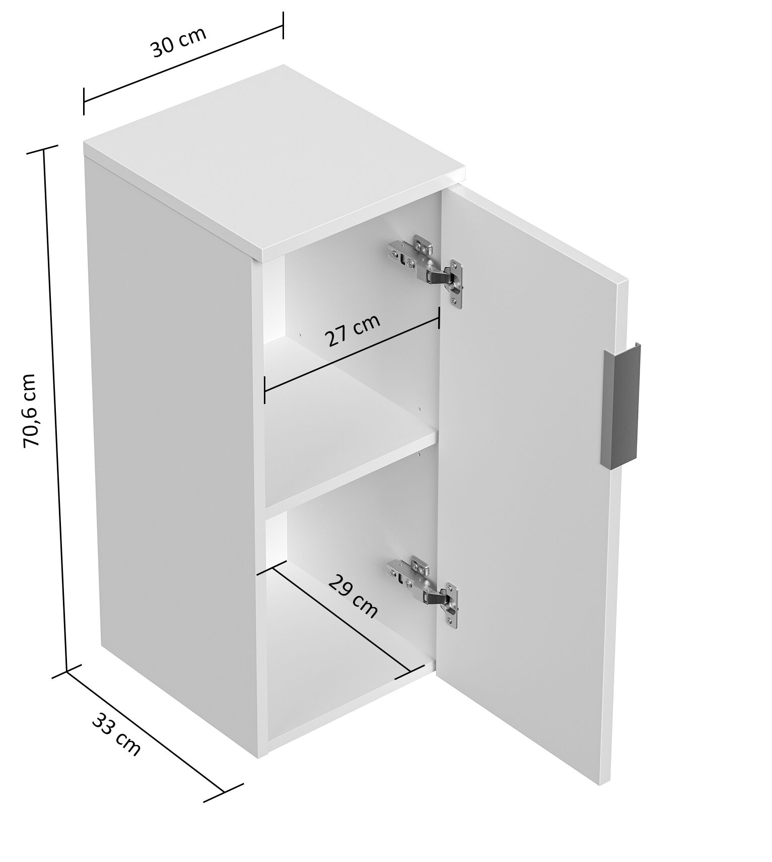Badschrank 2er Set Vega zur Wandmontage Grafit ST / Grafit Matt