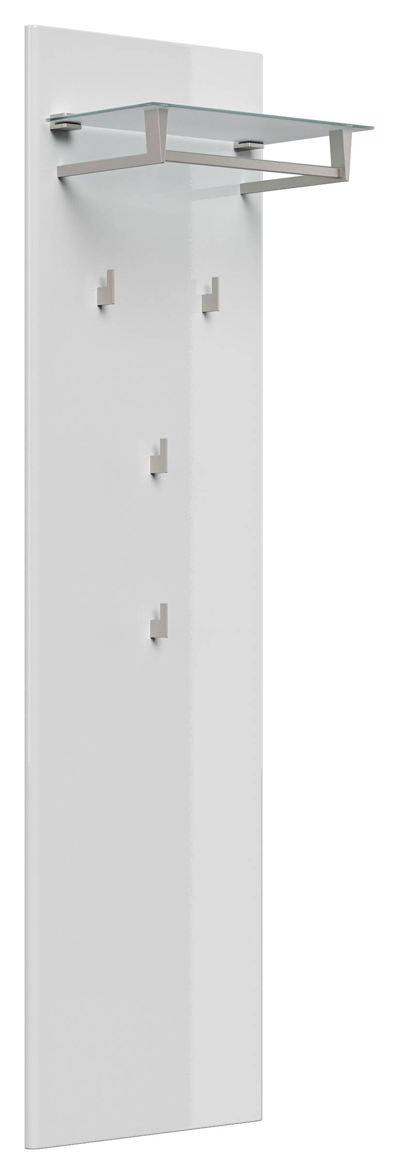 Garderobe Set 110 Ventura 3 tlg Schuhschrank 8 Klappen 32 Paar Weiss-Brombeer