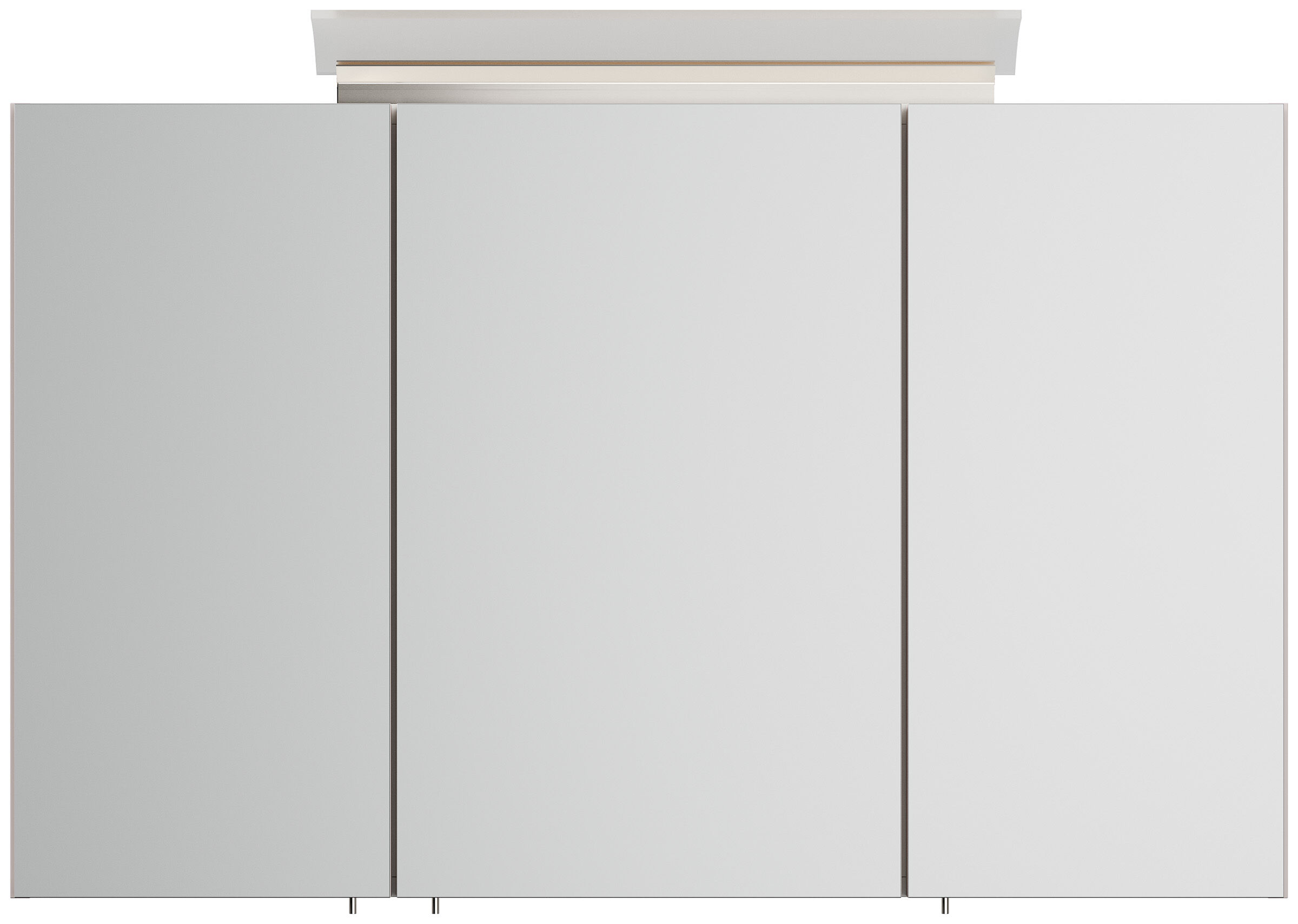 Spiegelschrank 100cm inkl. Design LED-Lampe und Glasböden kaschmir