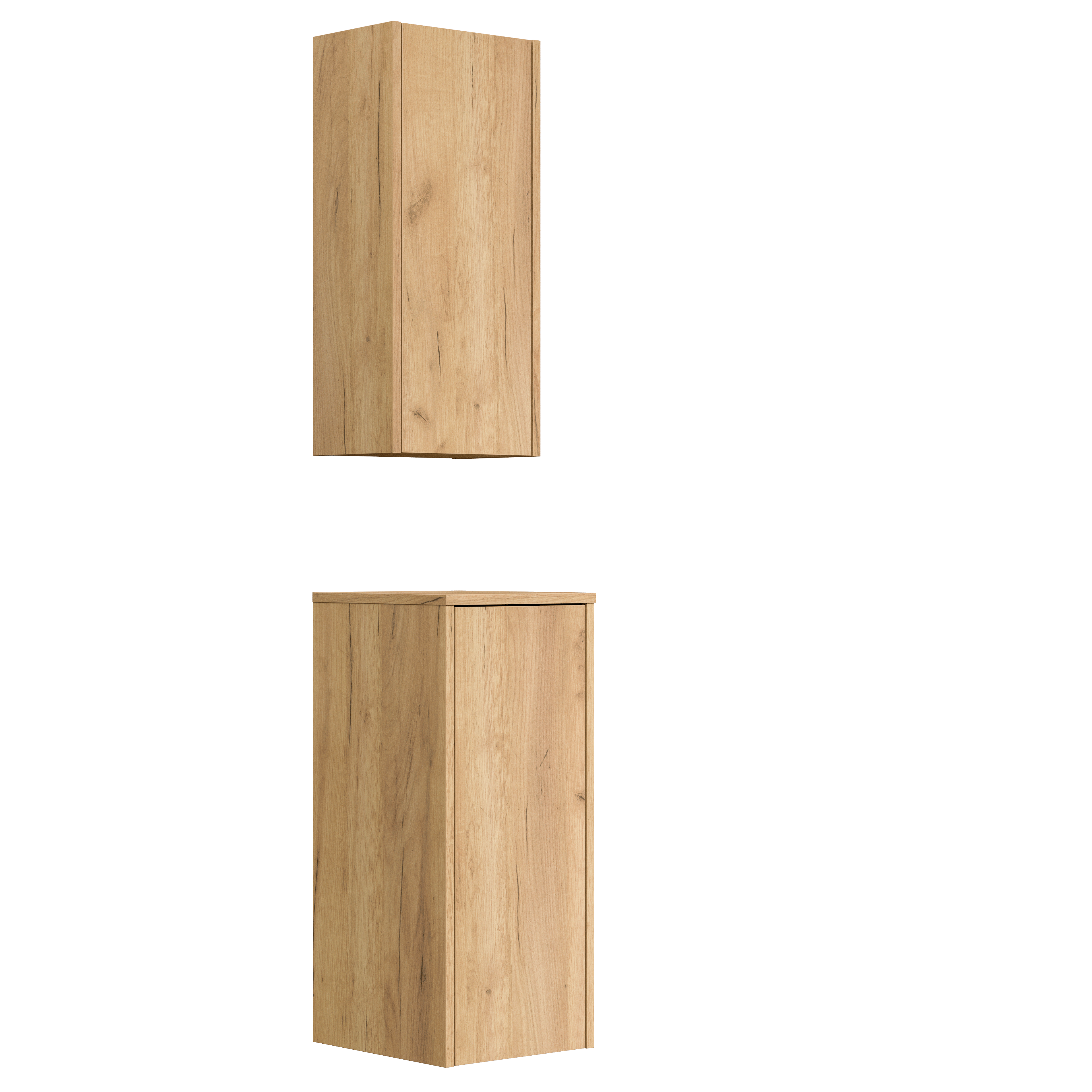 Badschrank 2er Set Taifun zur Wandmontage eiche gold