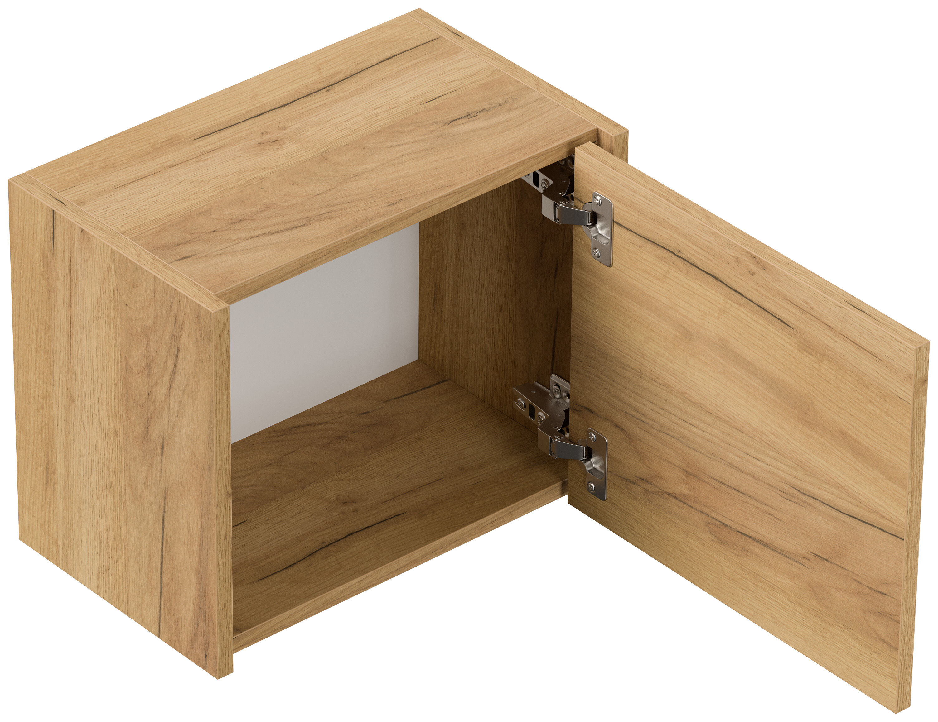 Badmöbel Set Taifun 4tlg. 100 cm mit LED Spiegel, 3er Boxen & Hochschrank eiche