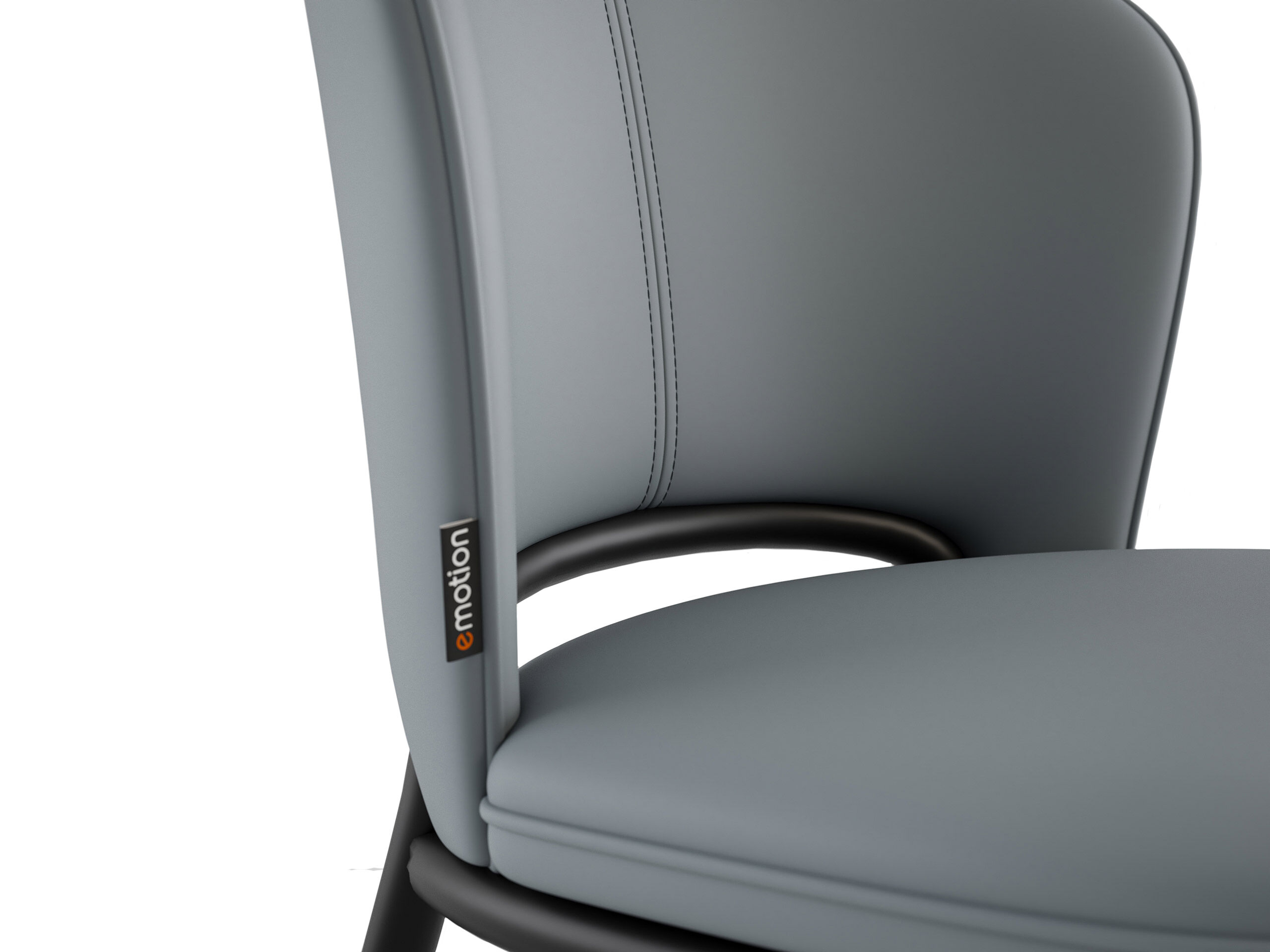 6er Set Esszimmerstuhl Design Küchenstuhl Dean Kunstleder hellgrau Metallbeine