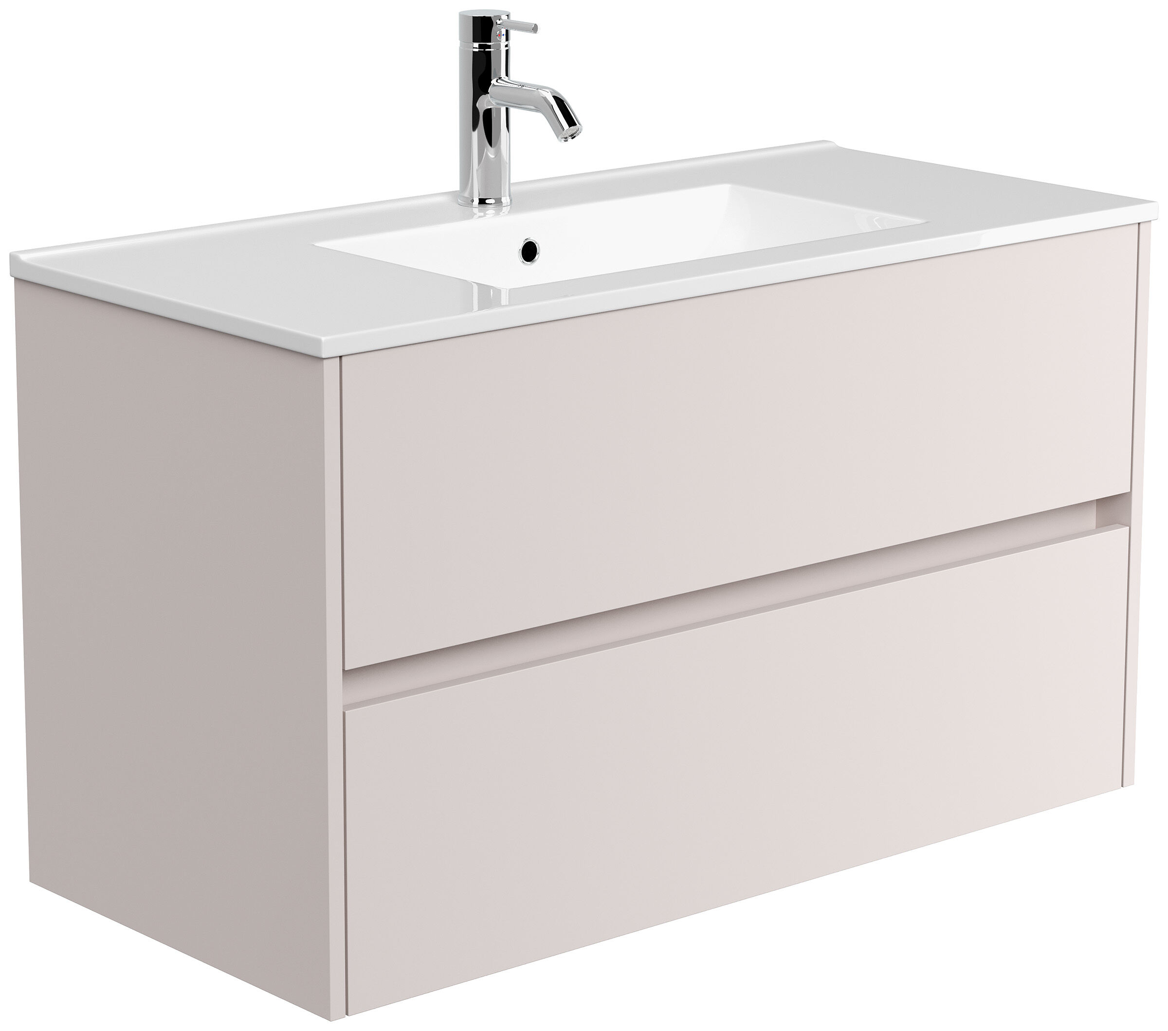 Badmöbel Taifun & Waschtisch 100 cm 2 Greifraum SoftClose Auszüge Grafit