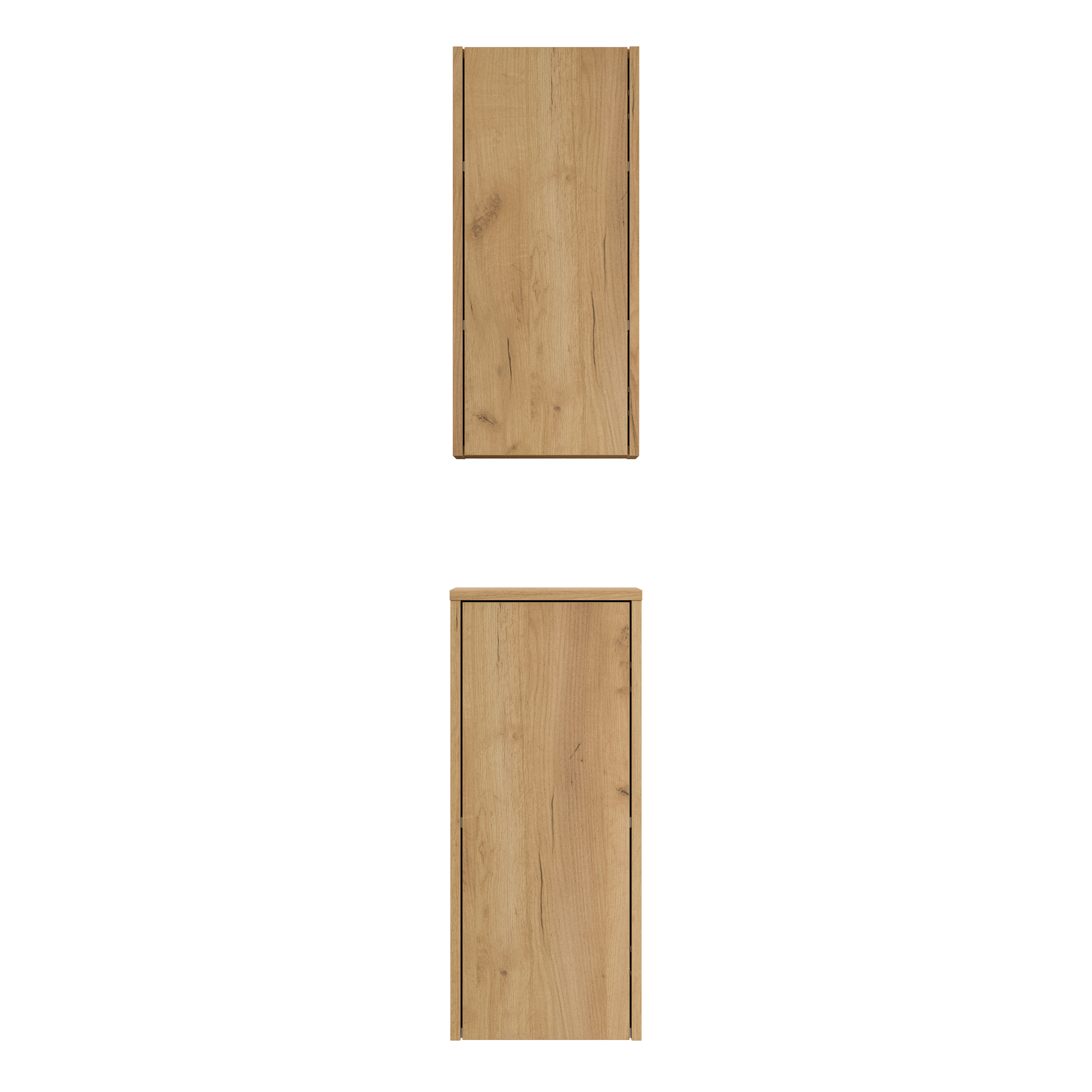 Badschrank 2er Set Taifun zur Wandmontage eiche gold