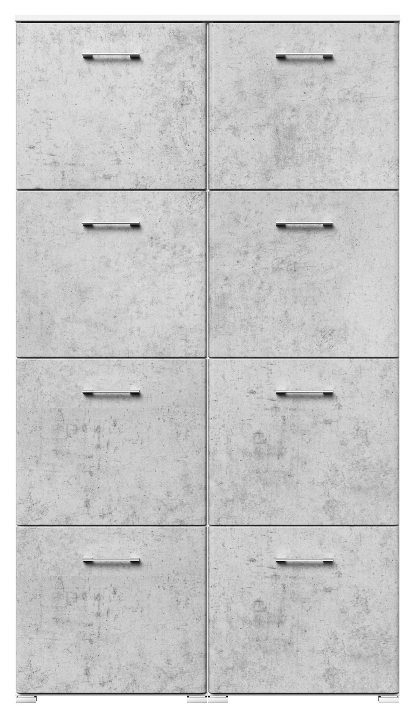 Schuhschrank Emotion 8 Klappen 32 Paar 105x187 cm Weiss-Brombeer