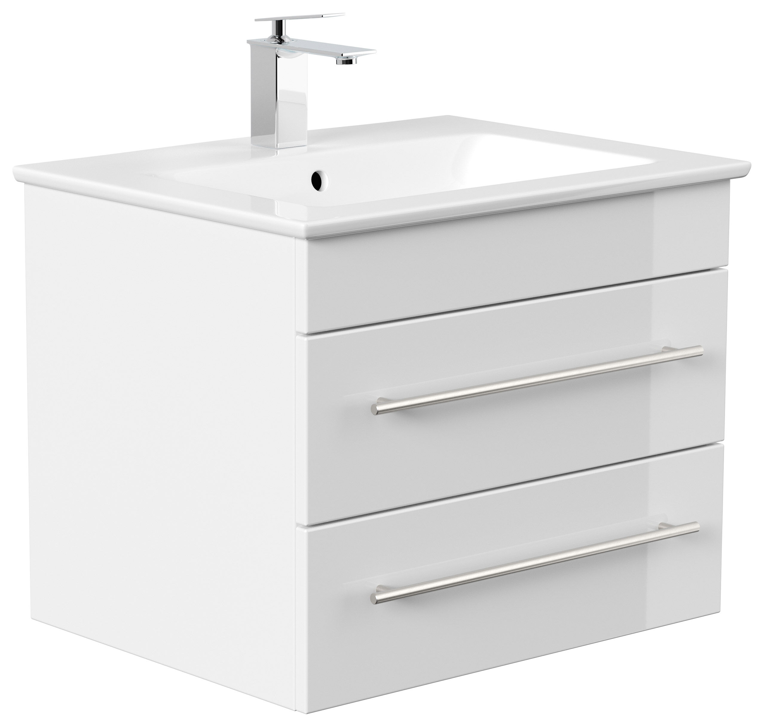 Badmöbel mit Villeroy & Boch Venticello Waschbecken 65 cm weiss hochglanz