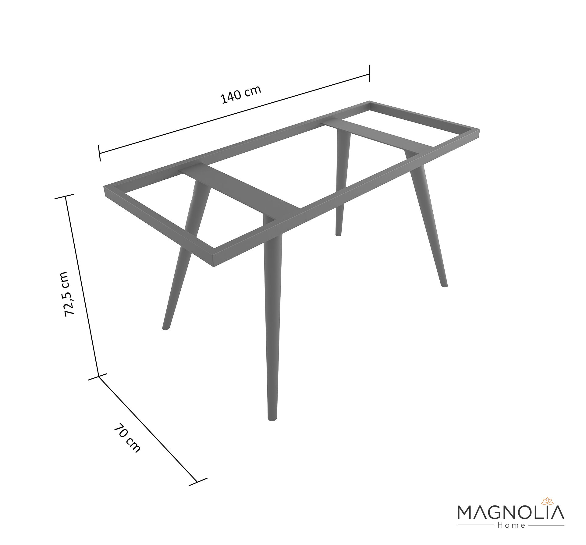 Esstisch 160x80cm schwarze Keramikplatte schwarze konische Tischbeine