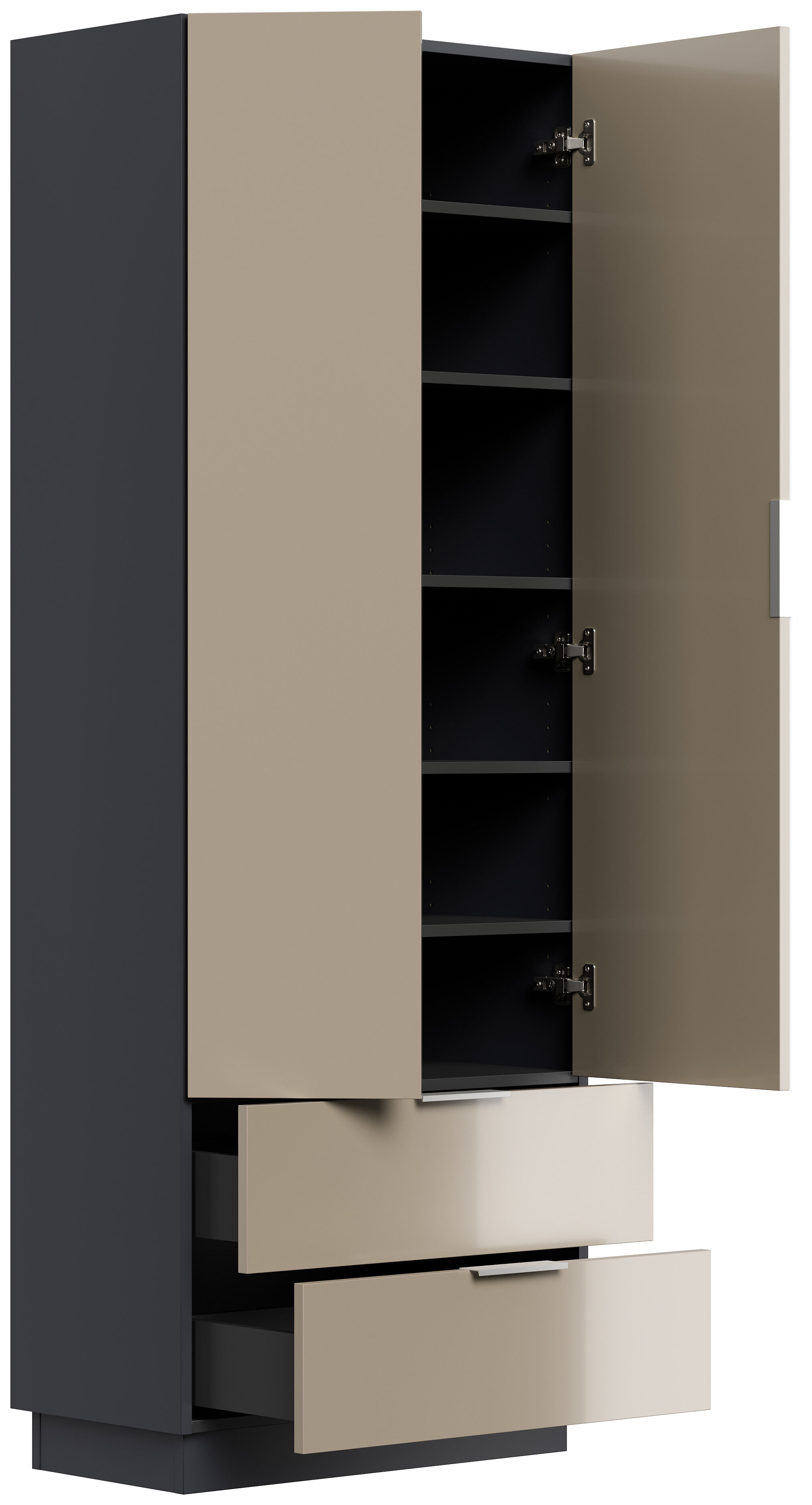 Schuhschrank Castello-M Spiegeltür 2 Softeinzüge 24 Paar Oak