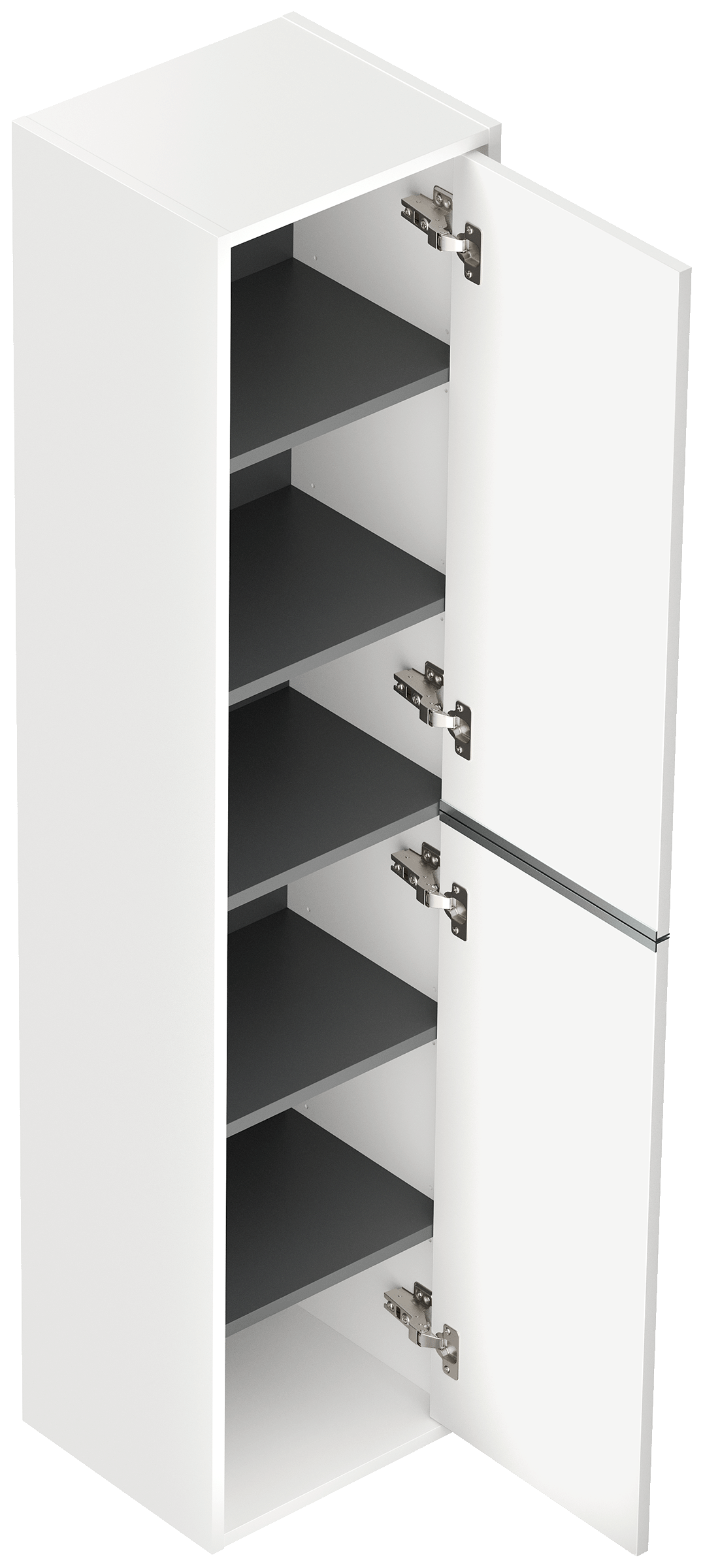Hochschrank Elements 35x150cm Softclose Türen weiss matt