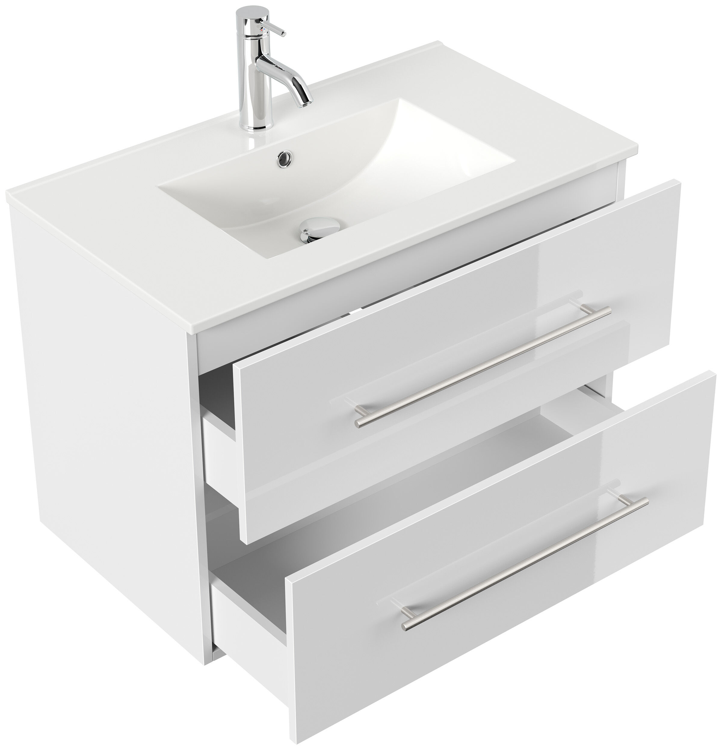 Badmöbel Set Firenze 80 3tlg. Spiegelschrank & Hochschrank grafit