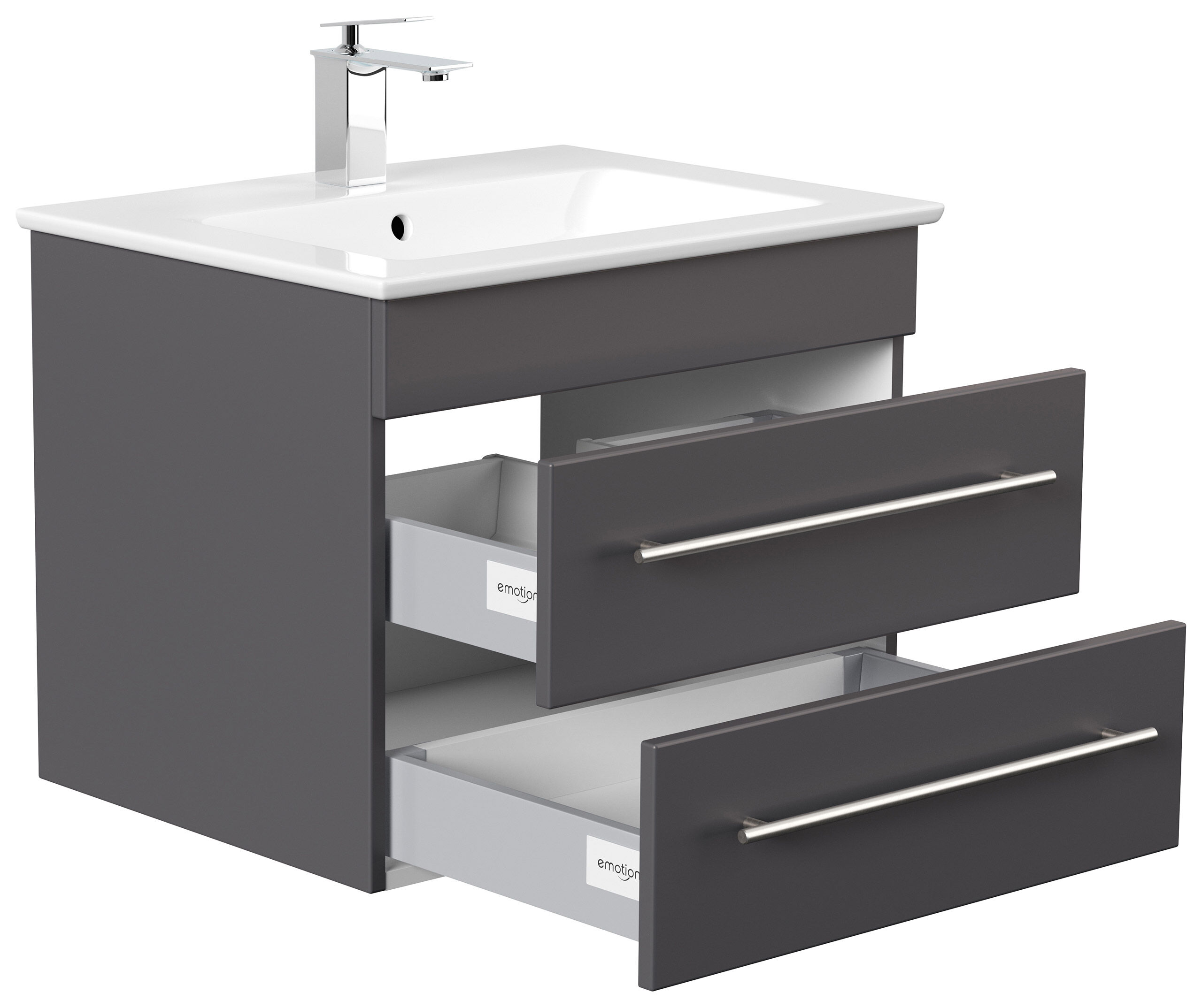 Badmöbel mit Villeroy & Boch Venticello Waschbecken 65 cm anthrazit