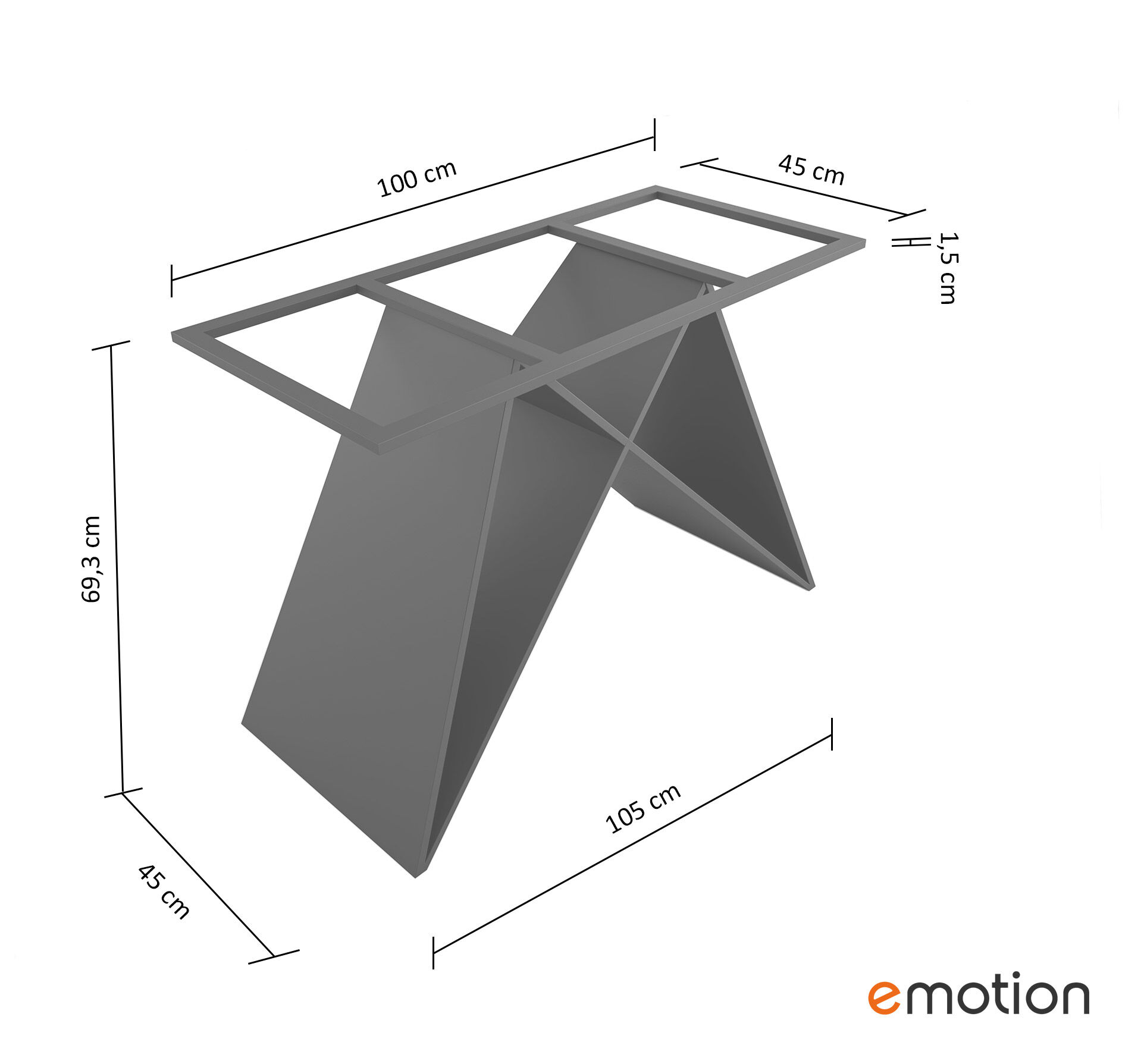 Designer Tischgestell Comodi DIY Esszimmer Tischgestell aus Metall schwarz