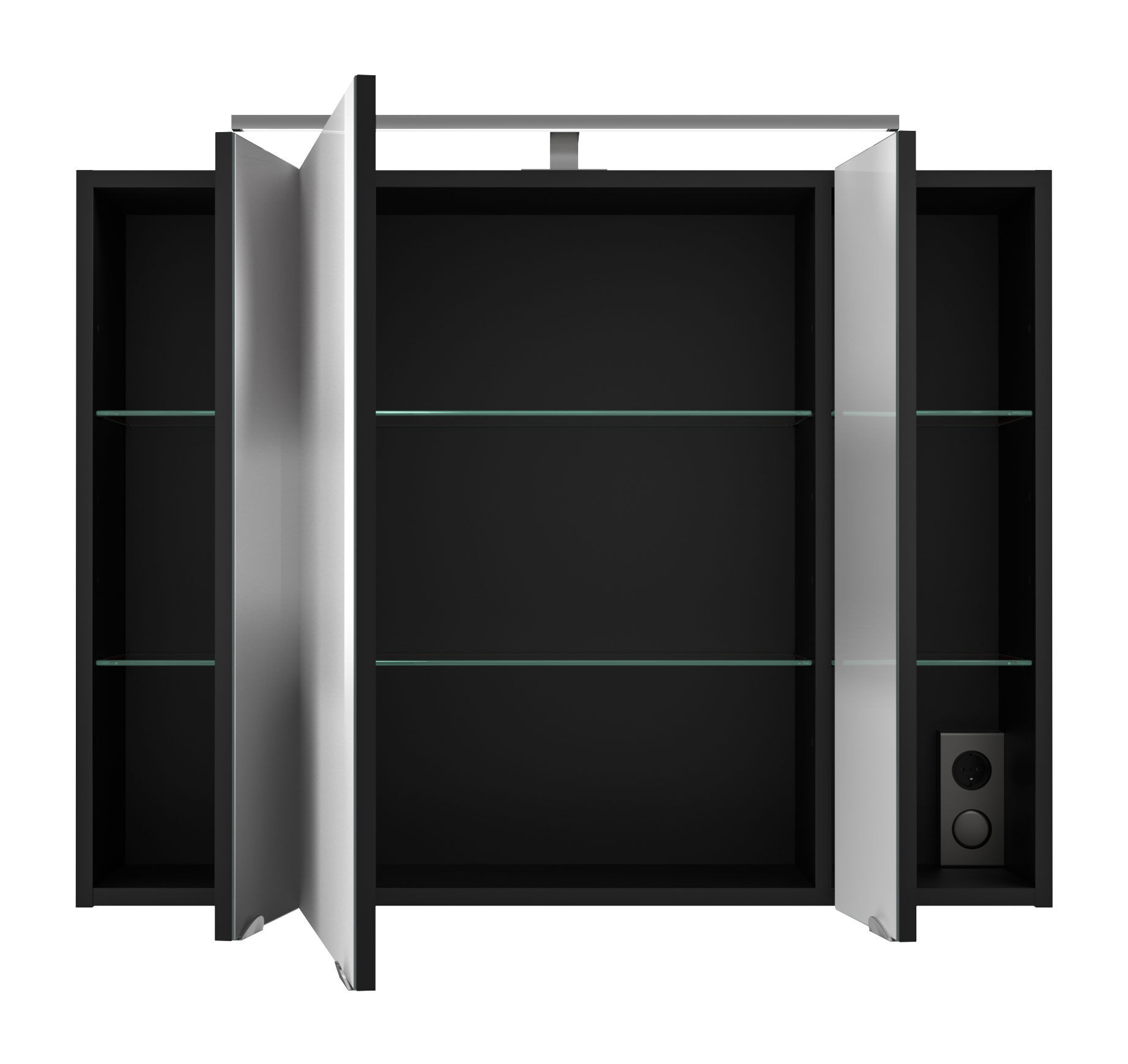 Spiegelschrank 90cm Grafit