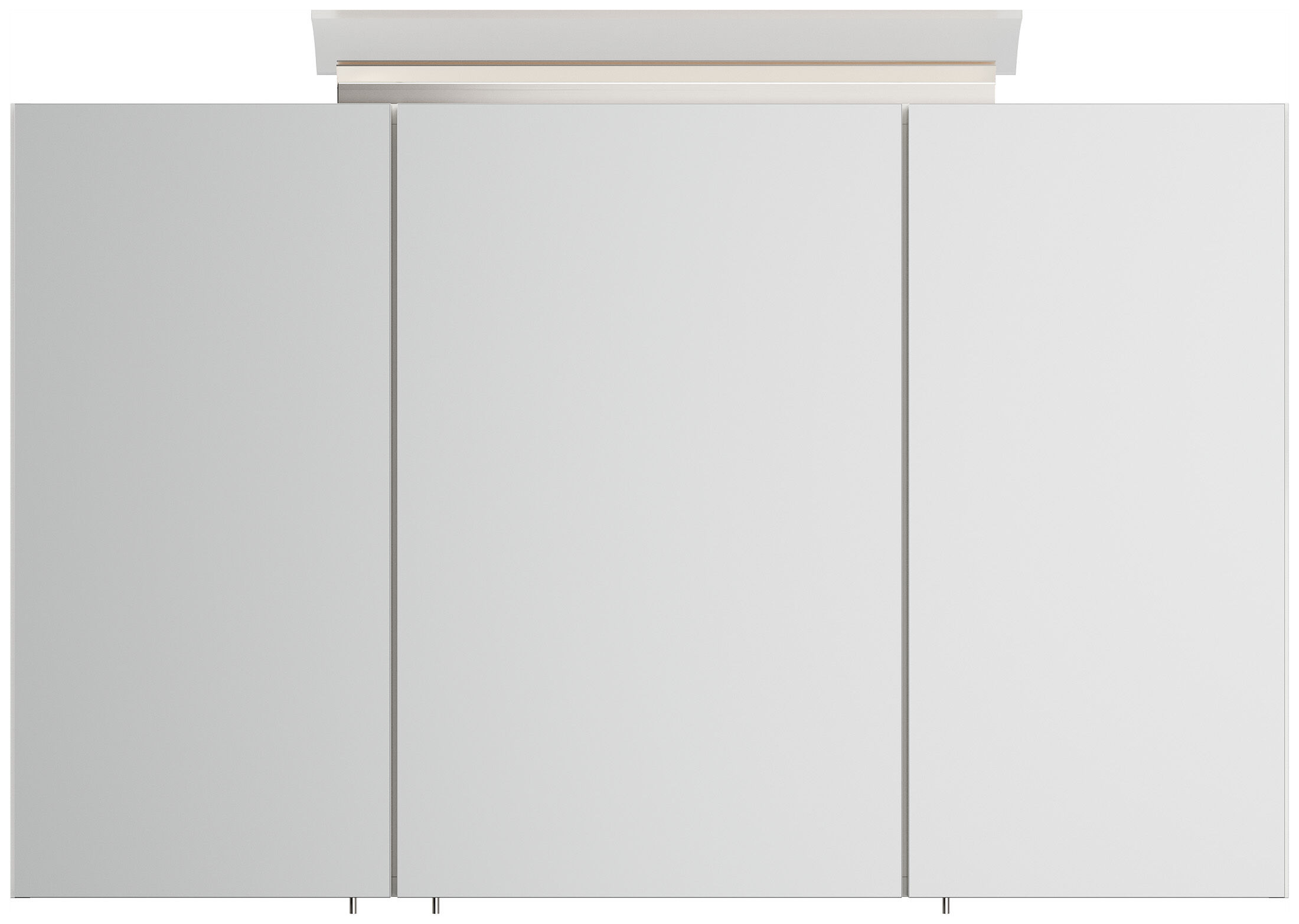 Spiegelschrank 120cm inkl. Design LED-Lampe und Glasböden eiche gold