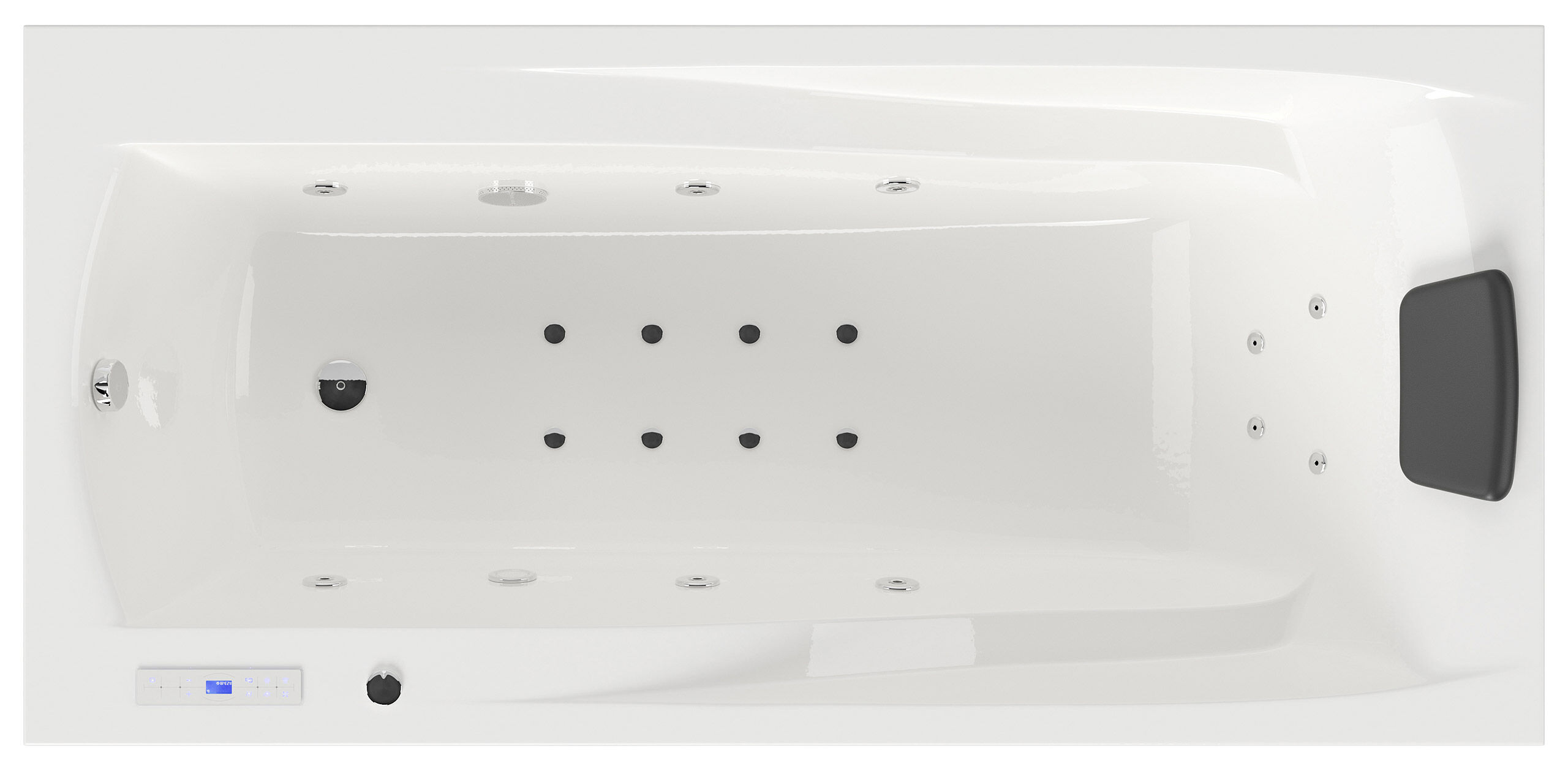 Rechteck Whirlpool Centauri 190x90 rechts Made in Germany 18 Düsen mit Armatur