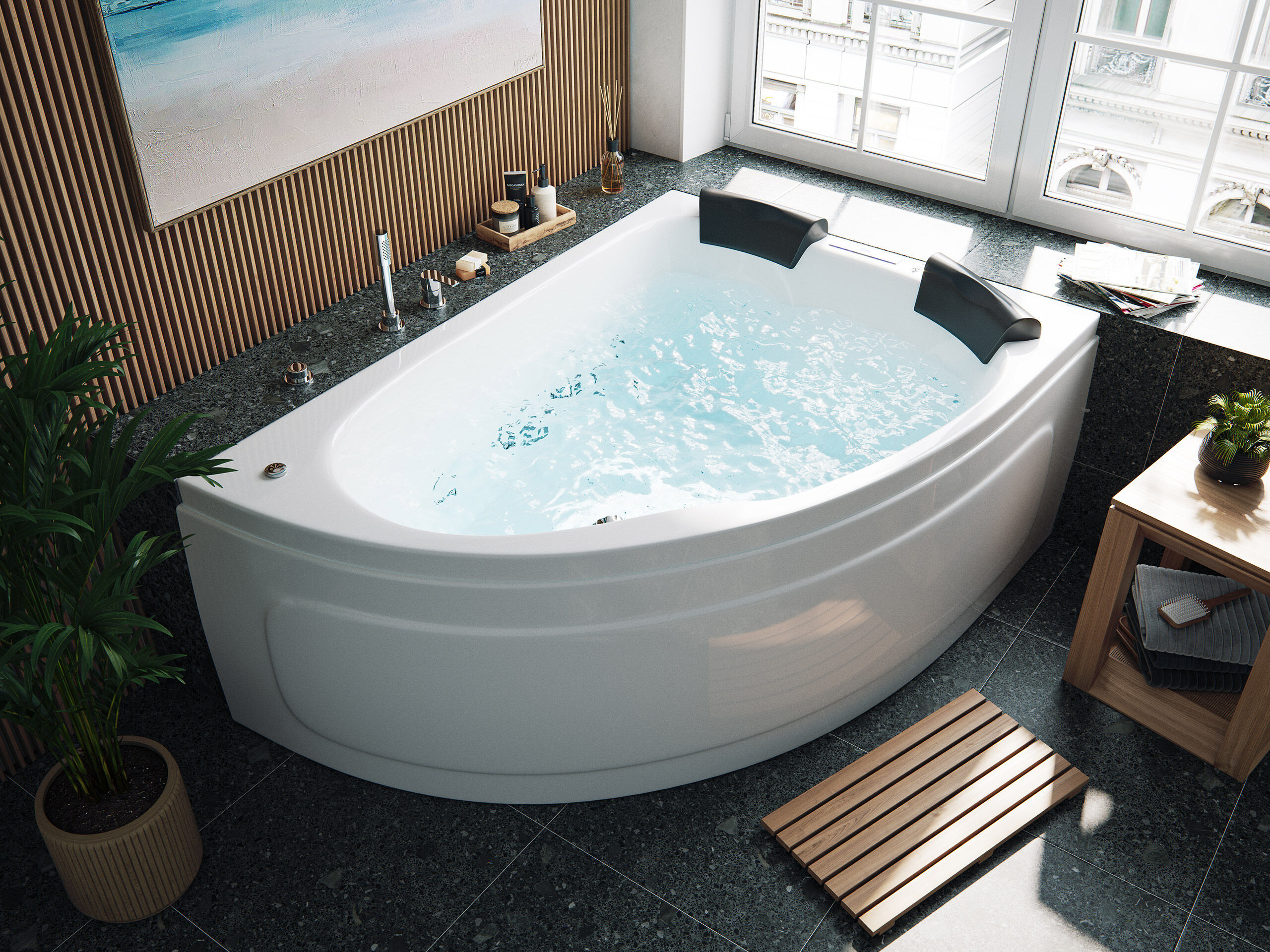 Whirlpool Royal XL Ultra 180 rechts Made in Germany 89 Düsen Befüllung Überlauf
