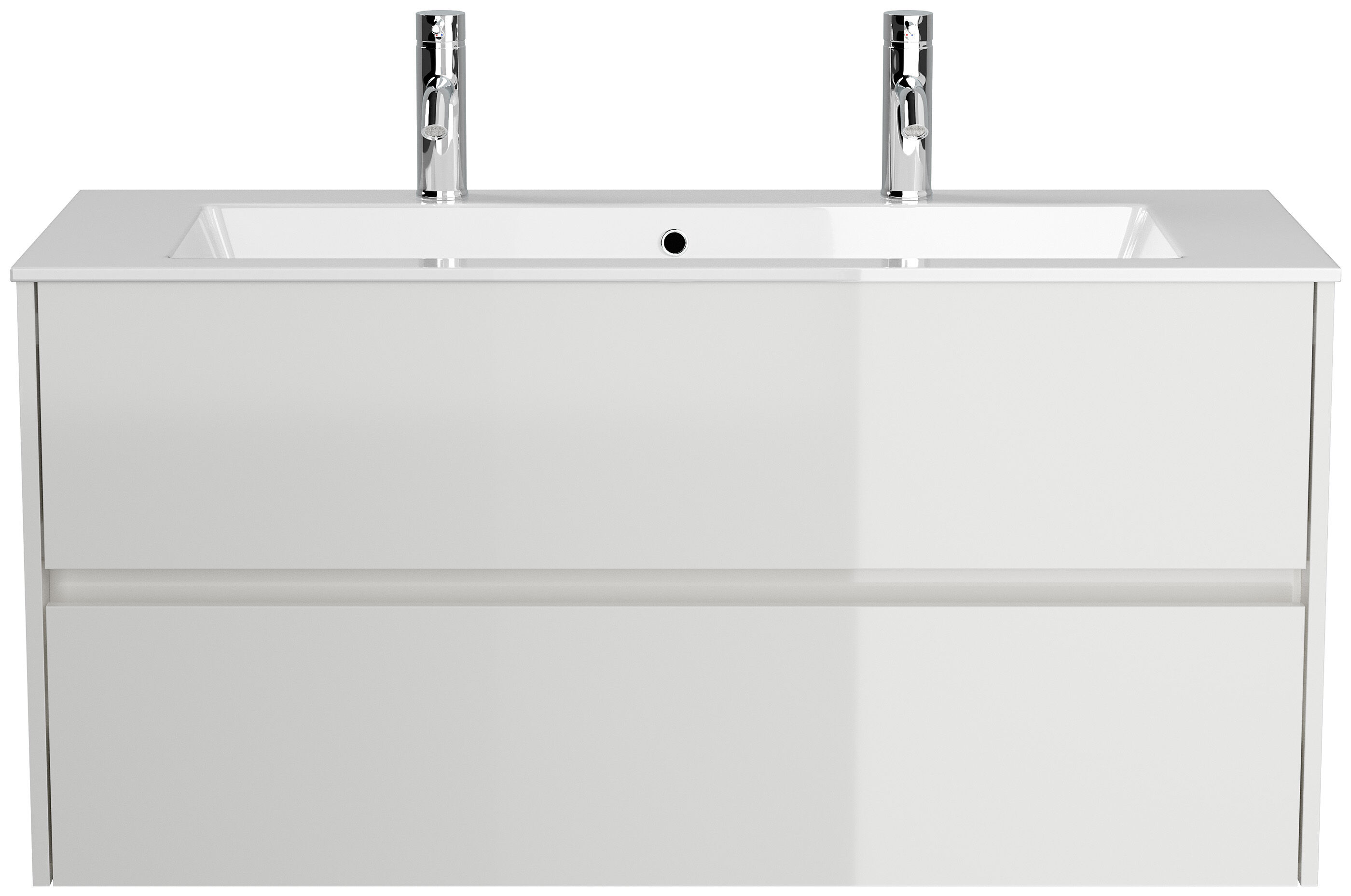 Doppelbadmöbel Taifun mit Waschtisch 120 cm 2 Greifraum SoftClose Auszüge eiche