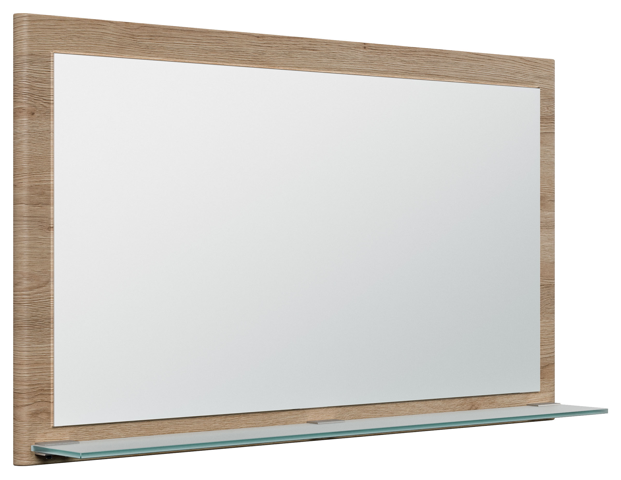 Spiegel Emotion Glasablage farbig eingerahmt 104x60 cm Weiss Hgl