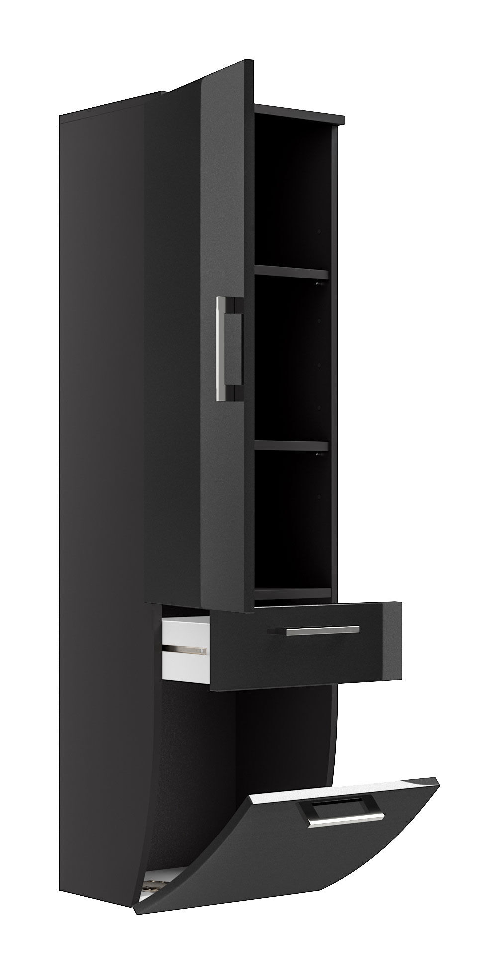 Hochschrank Rima 135 cm rund Anthrazit