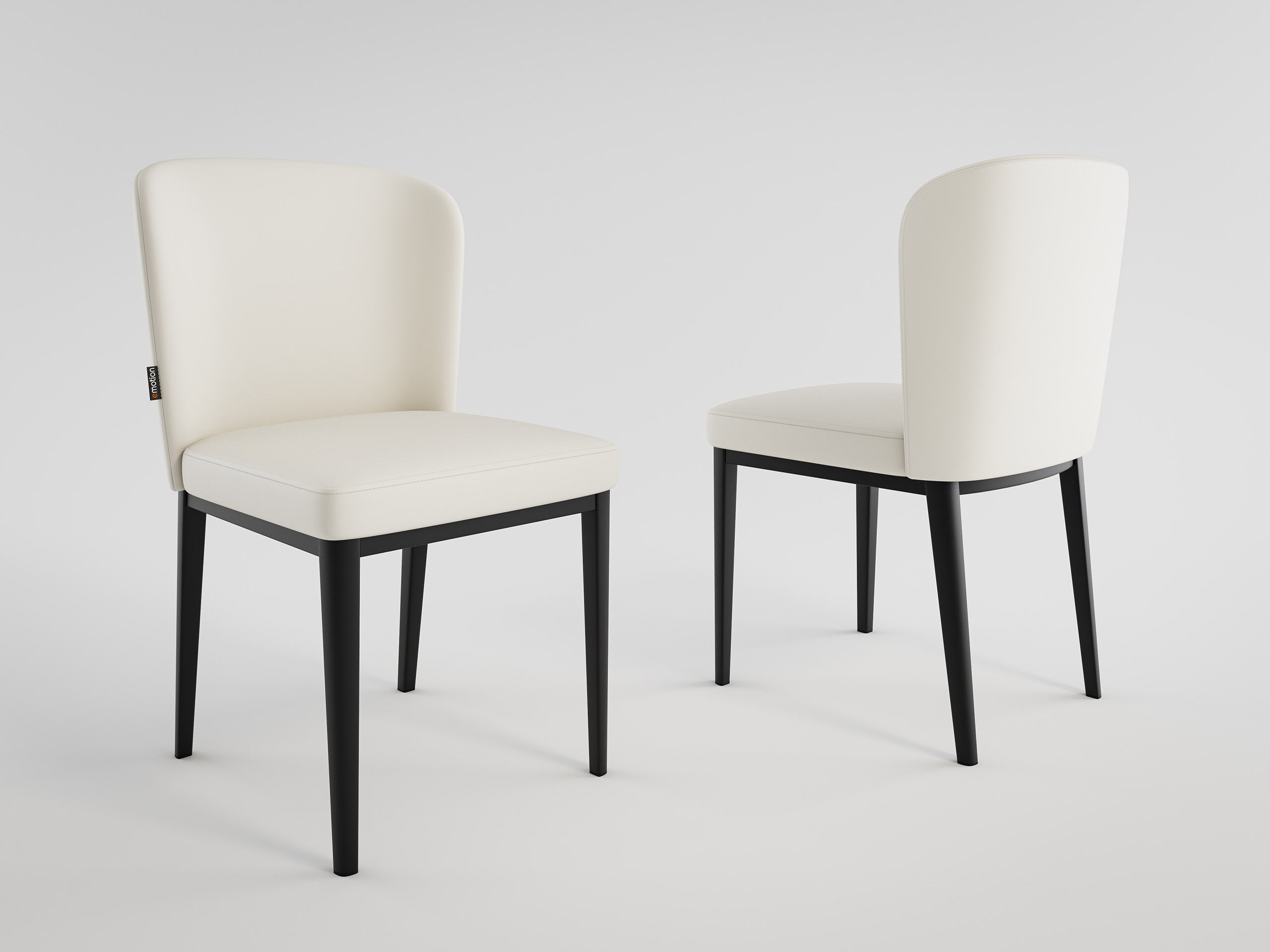 2er Set Esszimmerstuhl Design Küchenstuhl Jean Kunstleder hellgrau Metallbeine