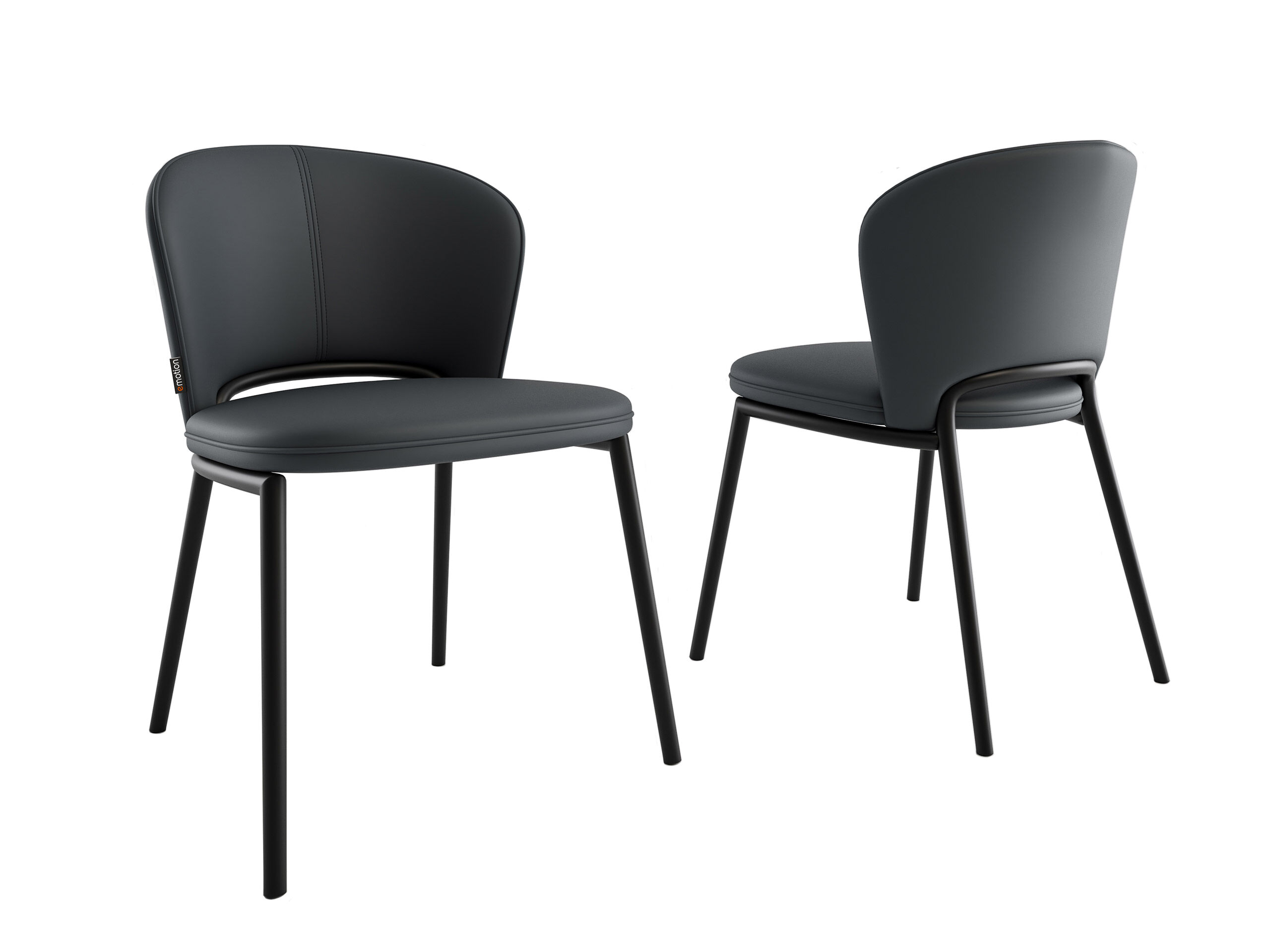 6er Set Esszimmerstuhl Design Küchenstuhl Dean Kunstleder hellgrau Metallbeine