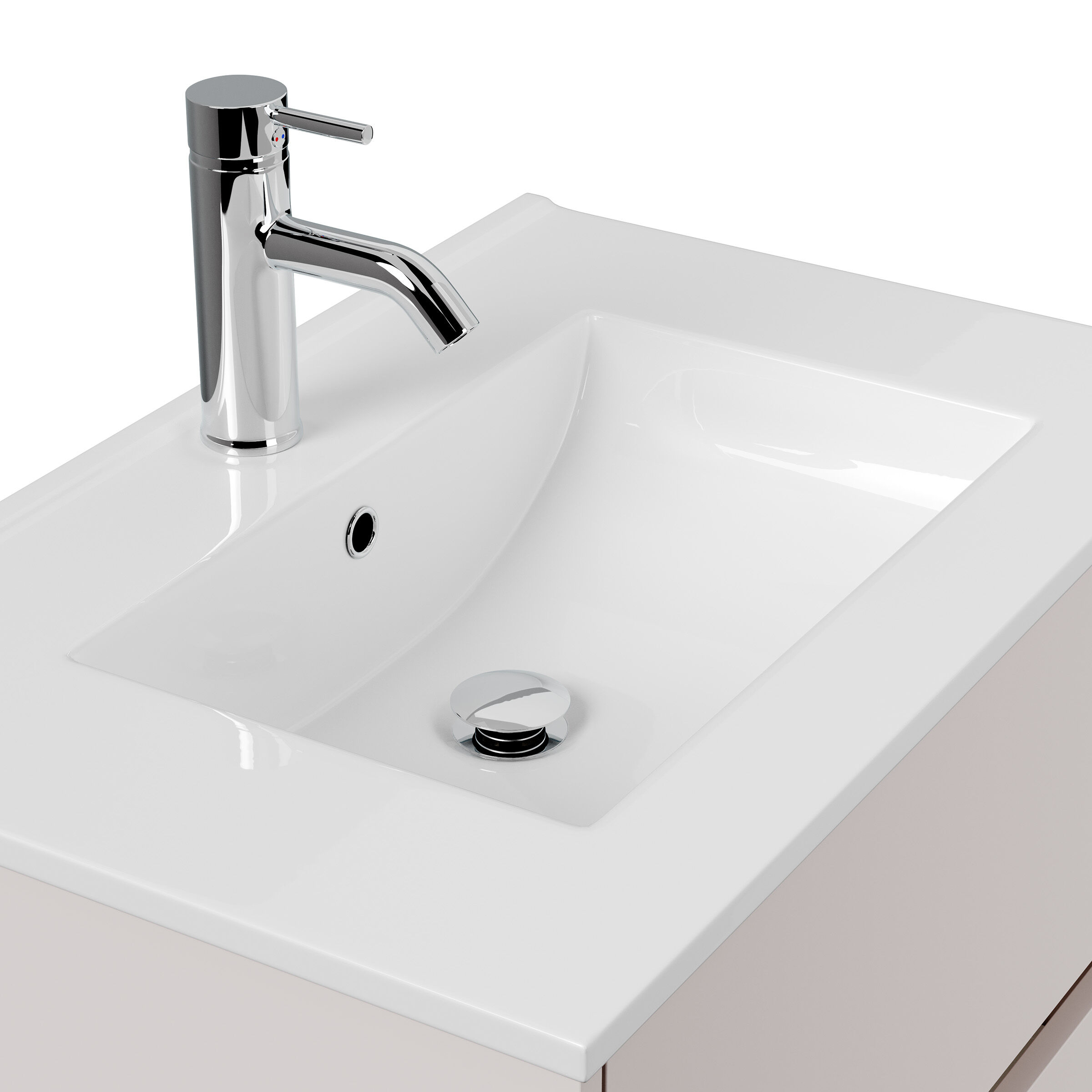 Badmöbel Taifun & Waschtisch 70 cm 2 Greifraum SoftClose Auszüge Kaschmir
