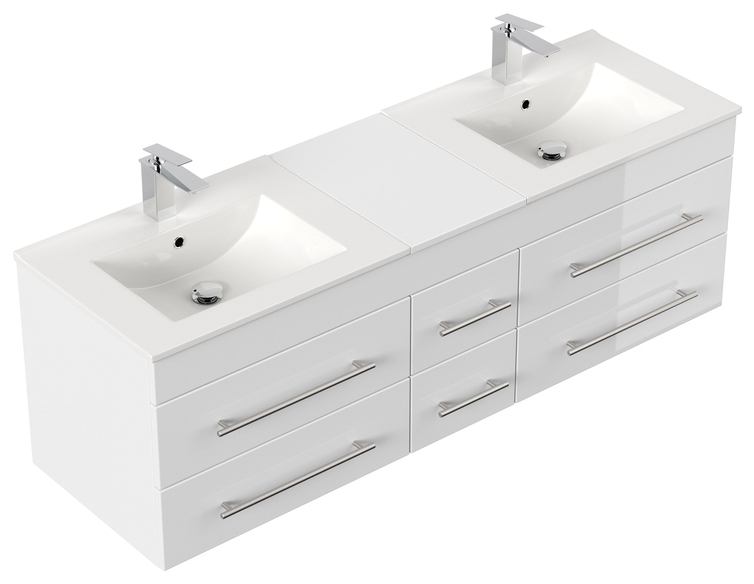 Badmöbel Roma XL SoftClose weiss hochglanz