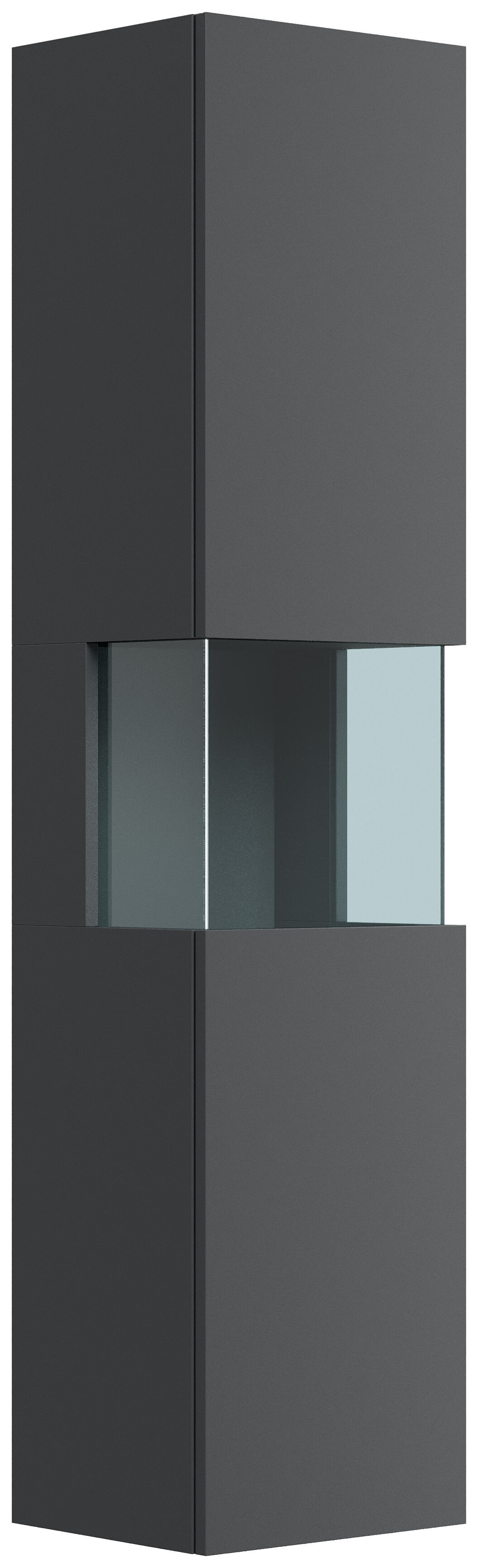 Design Badschrank Hochschrank 150cm  Softclose Taifun Glaselement eiche gold