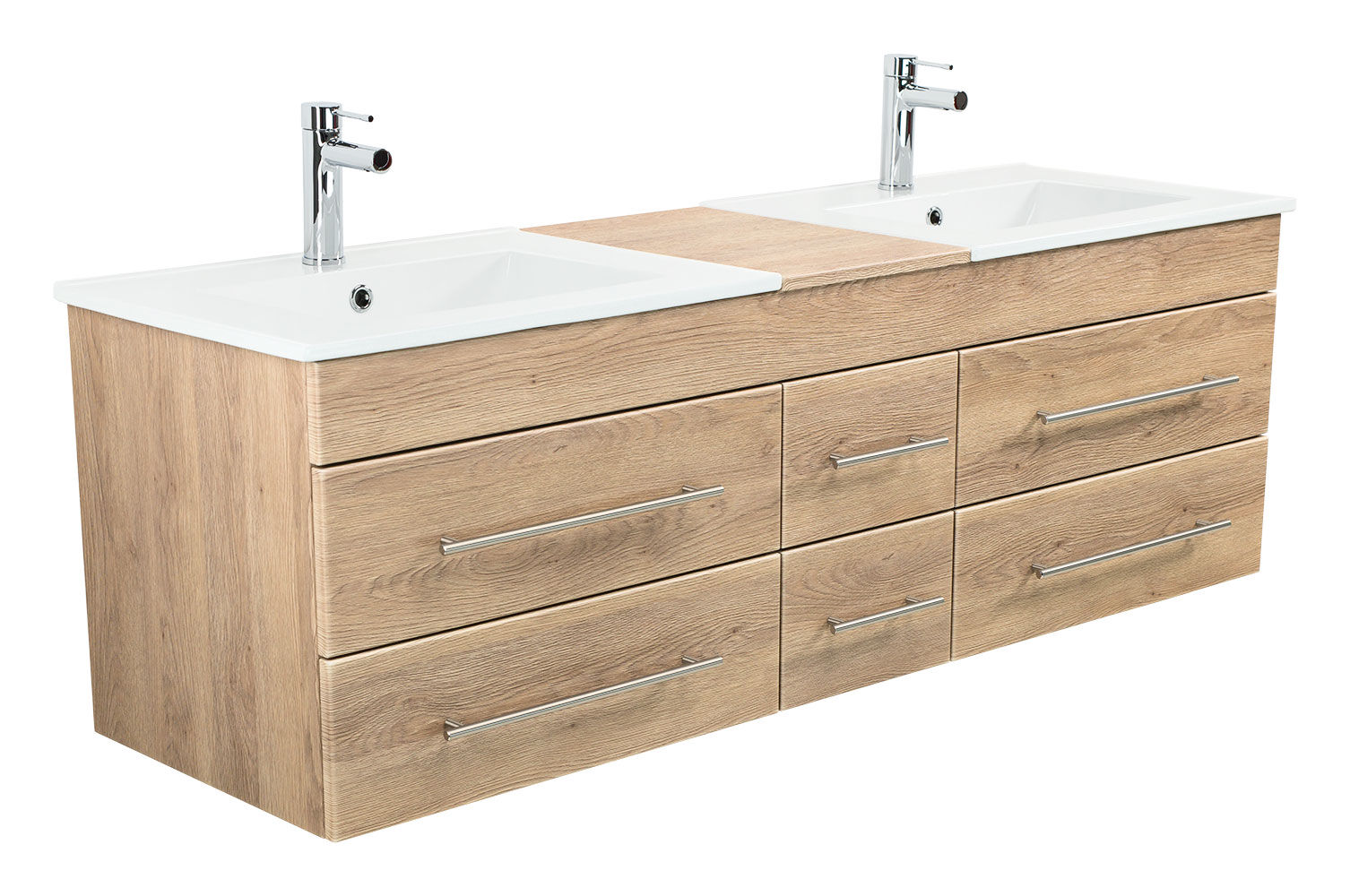 Badmöbel Milano XL 172cm Doppel- Waschtisch SoftClose weiss hochglanz