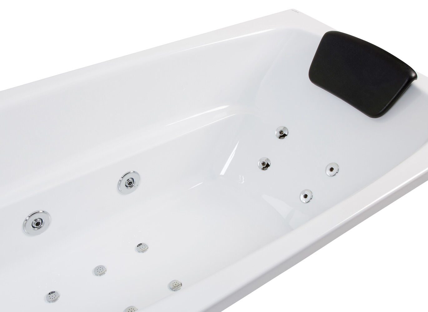 Rechteck Whirlpool Ocean 160x70 links Made in Germany 18 Düsen ohne Armatur