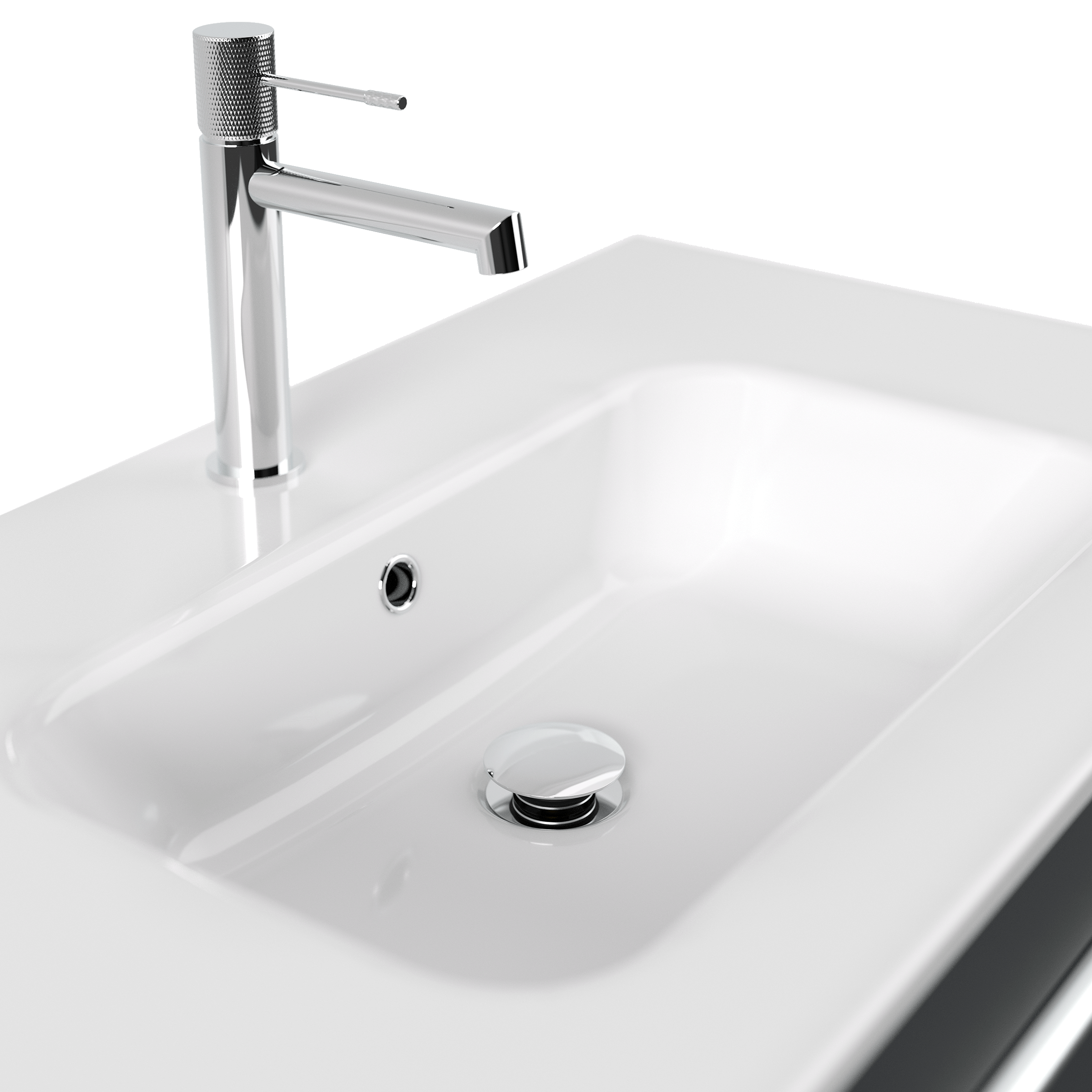 Badmöbel Elements 80 SoftClose grafit inkl. Kosmetikeinsatz