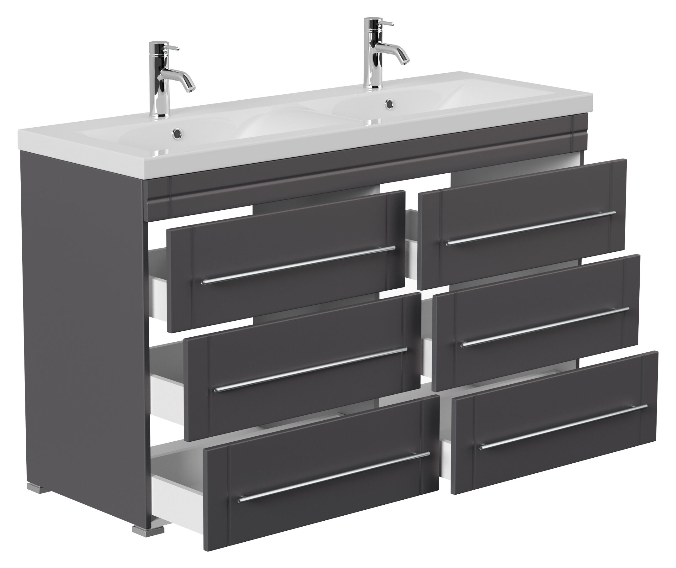 Stand Badmöbel Gallo Modern SoftClose anthrazit
