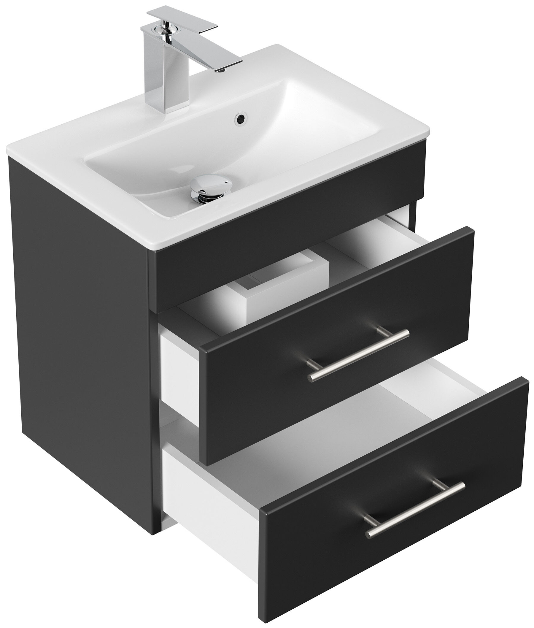 Badmöbel Mars 500 SlimLine SoftClose schwarz 